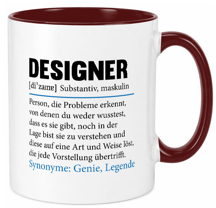 Designer Beruf | Gestalter Medien Schmuck Mode Geschenk Arbeit Kollegen Büro Tasse