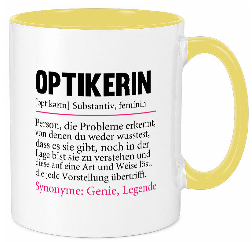 Optikerin | Spruch Humor Beruf Augenoptik Arbeit Kollegen Büro Geschenkidee