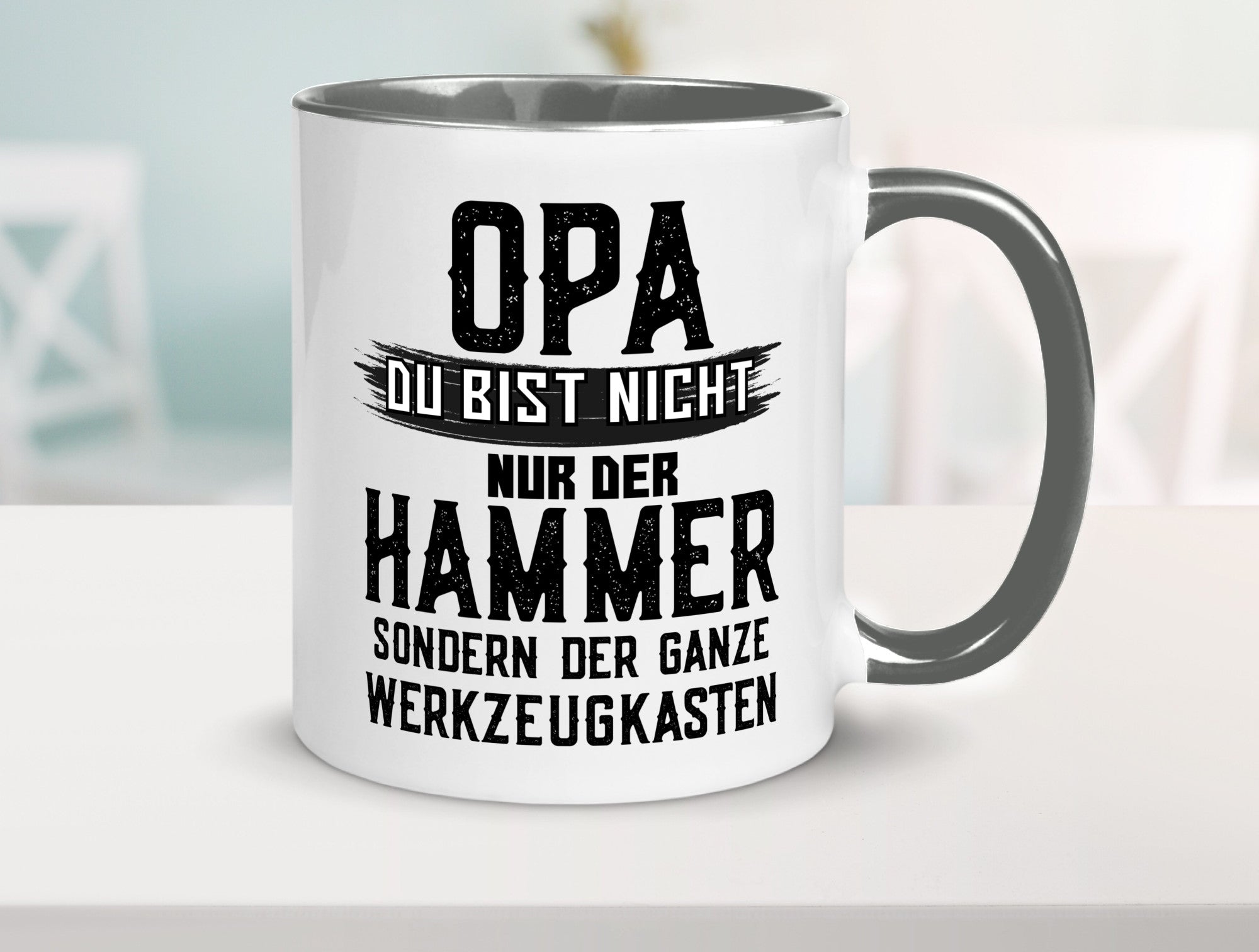 Opa ist der Hammer | Großvater Tasse Werkzeugkasten lustig Familie Geschenkidee