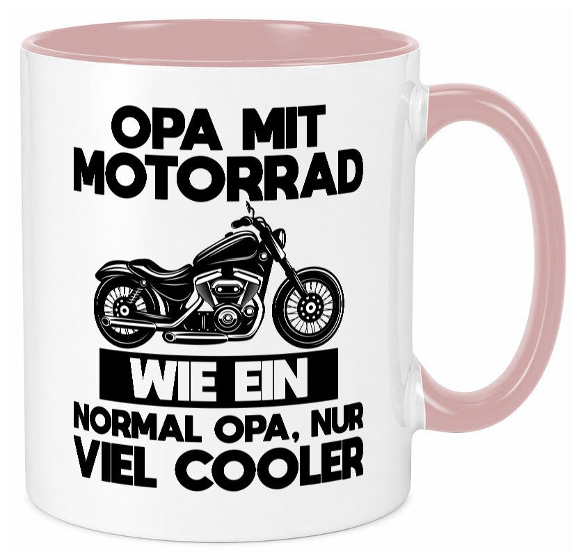 Opa mit Motorrad, viel cooler | Motorrad lustig Familie Geschenkidee Geschenk Tasse
