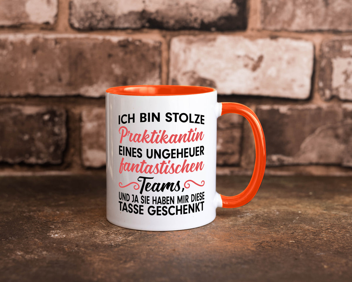 Stolze Praktikantin | Arbeitswelt Tasse Praktikum Geschenk Arbeit Kollegen Büro