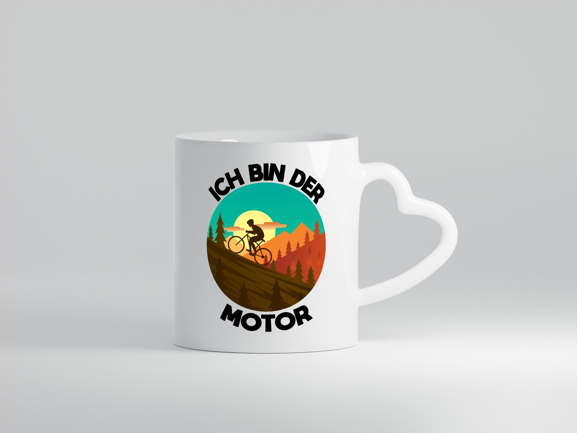 Ich bin der Motor | Mountainbiking Fahrrad Berge Geschenkidee Humor Tasse