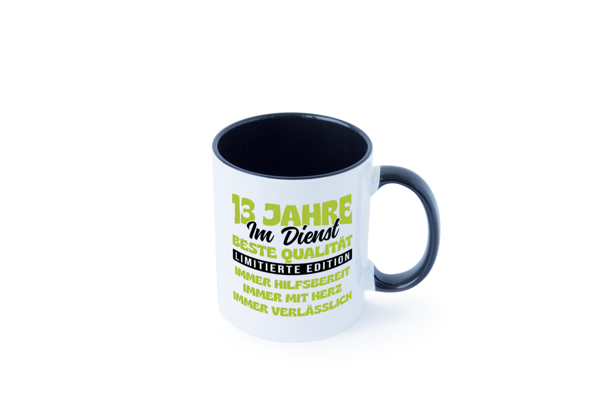13 Jahre im Dienst | Jubiläum Arbeit v4 lustig Kollegen Büro Geschenk Tasse