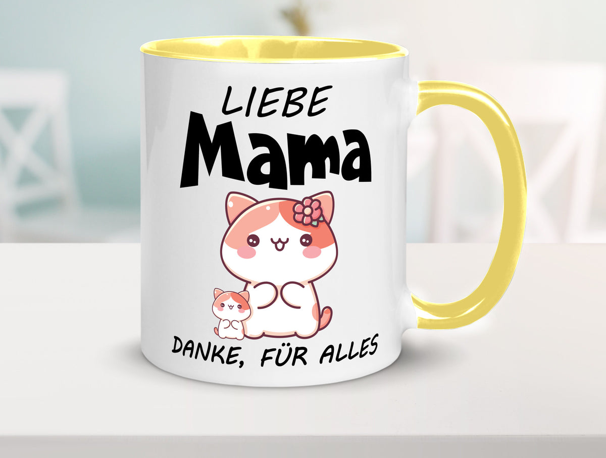 Liebe Mama Danke, für alles | Muttertag Beste Geschenk Familie Geschenkidee Tasse