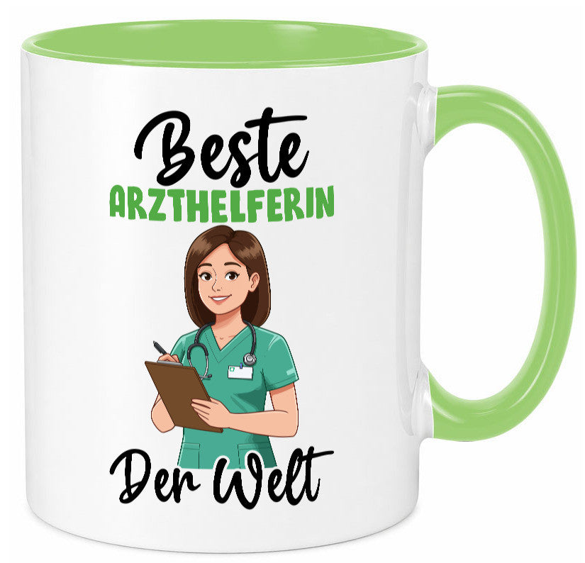 Beste Arzthelferin | Fachangestellte Medizin v2 Geschenkidee Humor Tasse