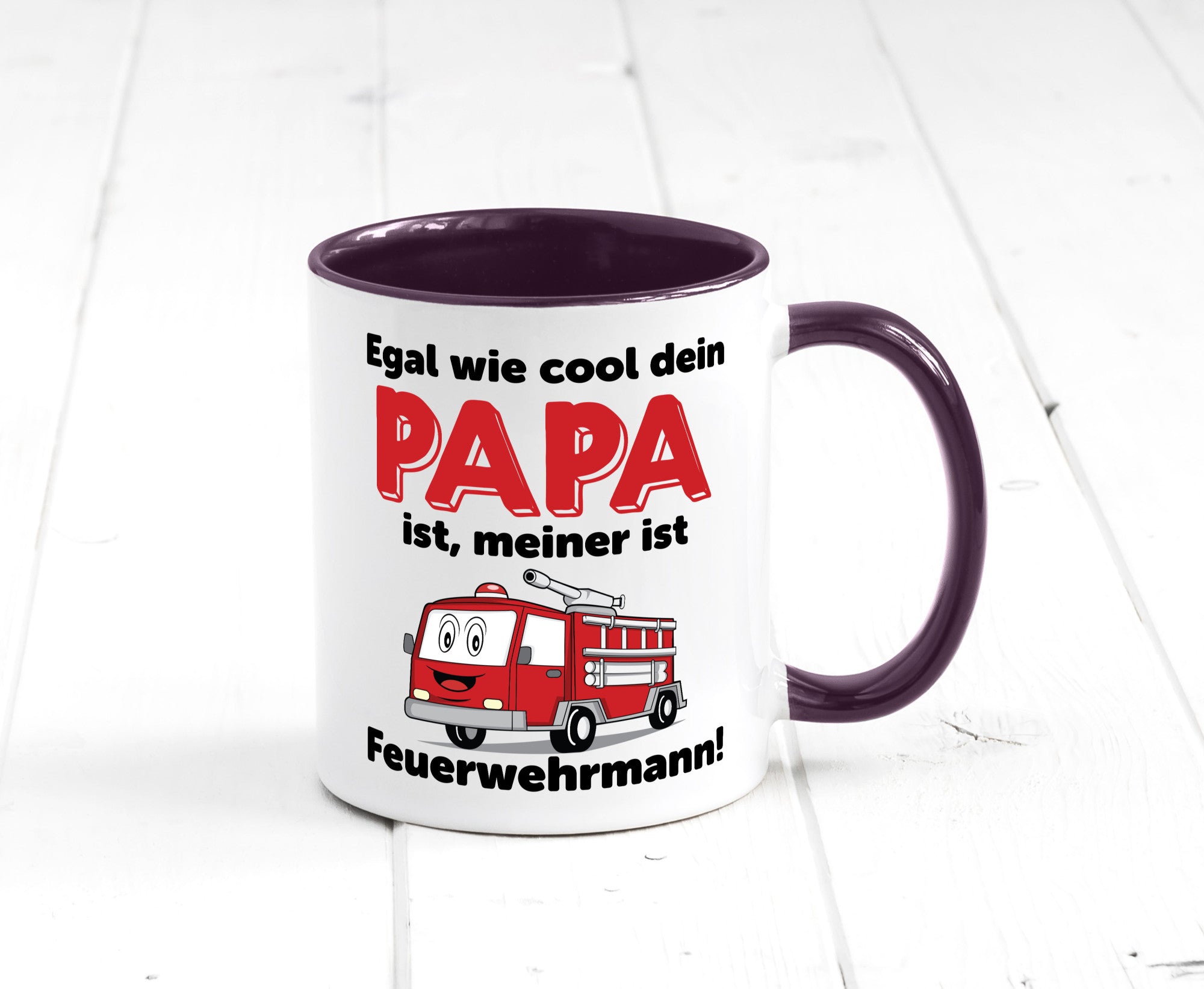 Cooler Papa | Feuerwehrmann Bester der Welt Humor Geschenkidee Tasse
