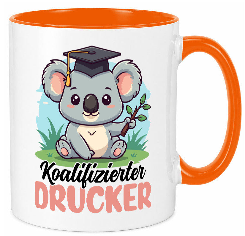 Koalifizierter Drucker | Druckerei Print Medien v2 Geschenk Humor Geschenkidee Tasse
