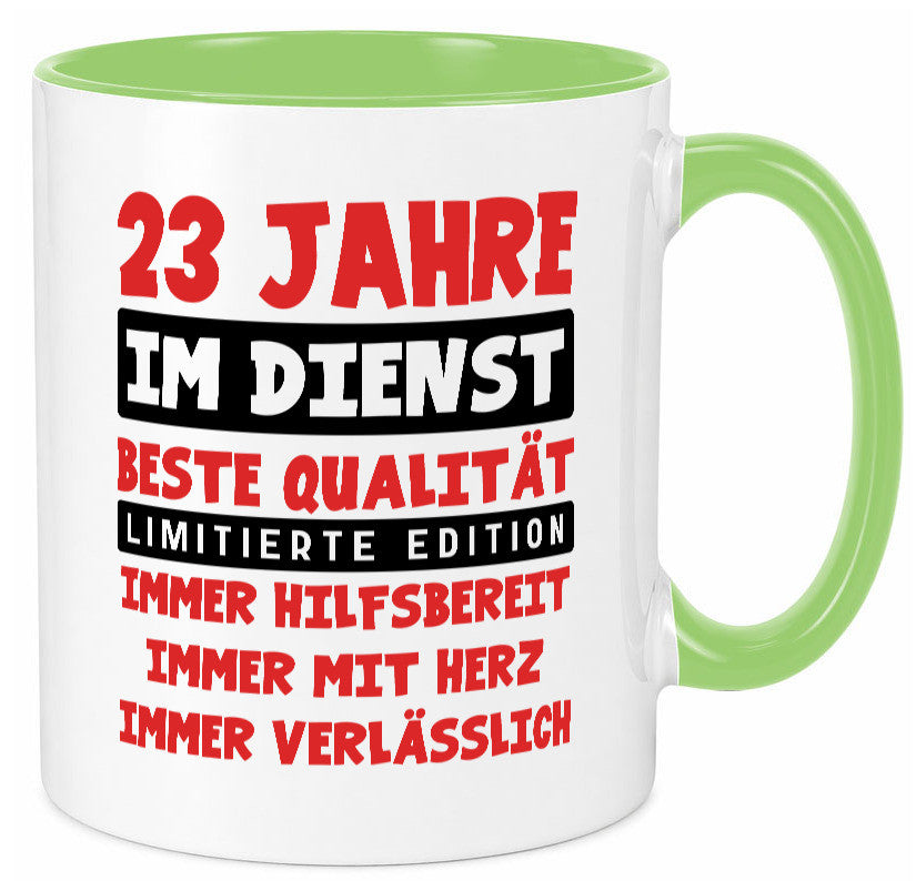 23 Jahre im Dienst | Jubiläum Arbeit v9 Humor Kollegen Büro Geschenkidee Tasse
