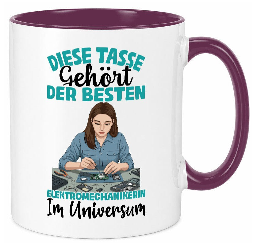 Im Universum: Elektromechanikerin | Mechanikerin lustig Humor Geschenkidee Tasse
