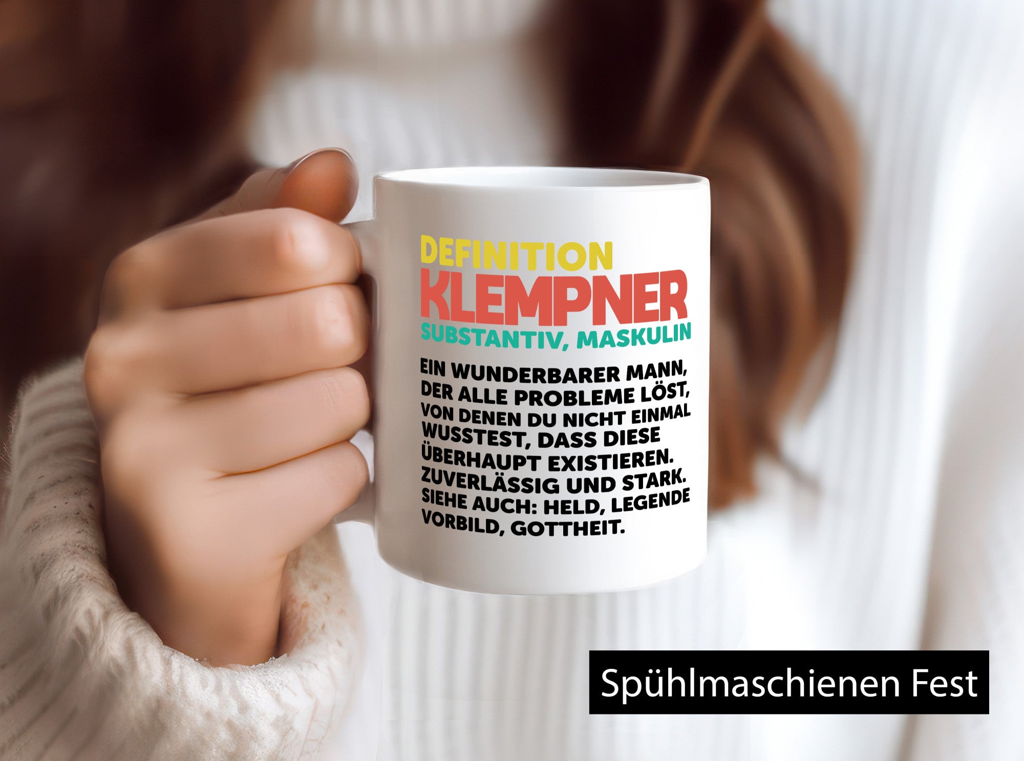 Definition Klempner | Arbeit Held Geschenkidee Kollegen Büro Humor Tasse