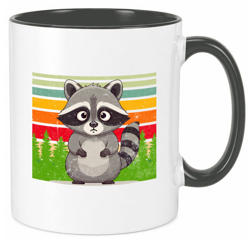 Waschbär | Vintage v2 lustiger Spruch Geschenk Humor Geschenkidee Tasse