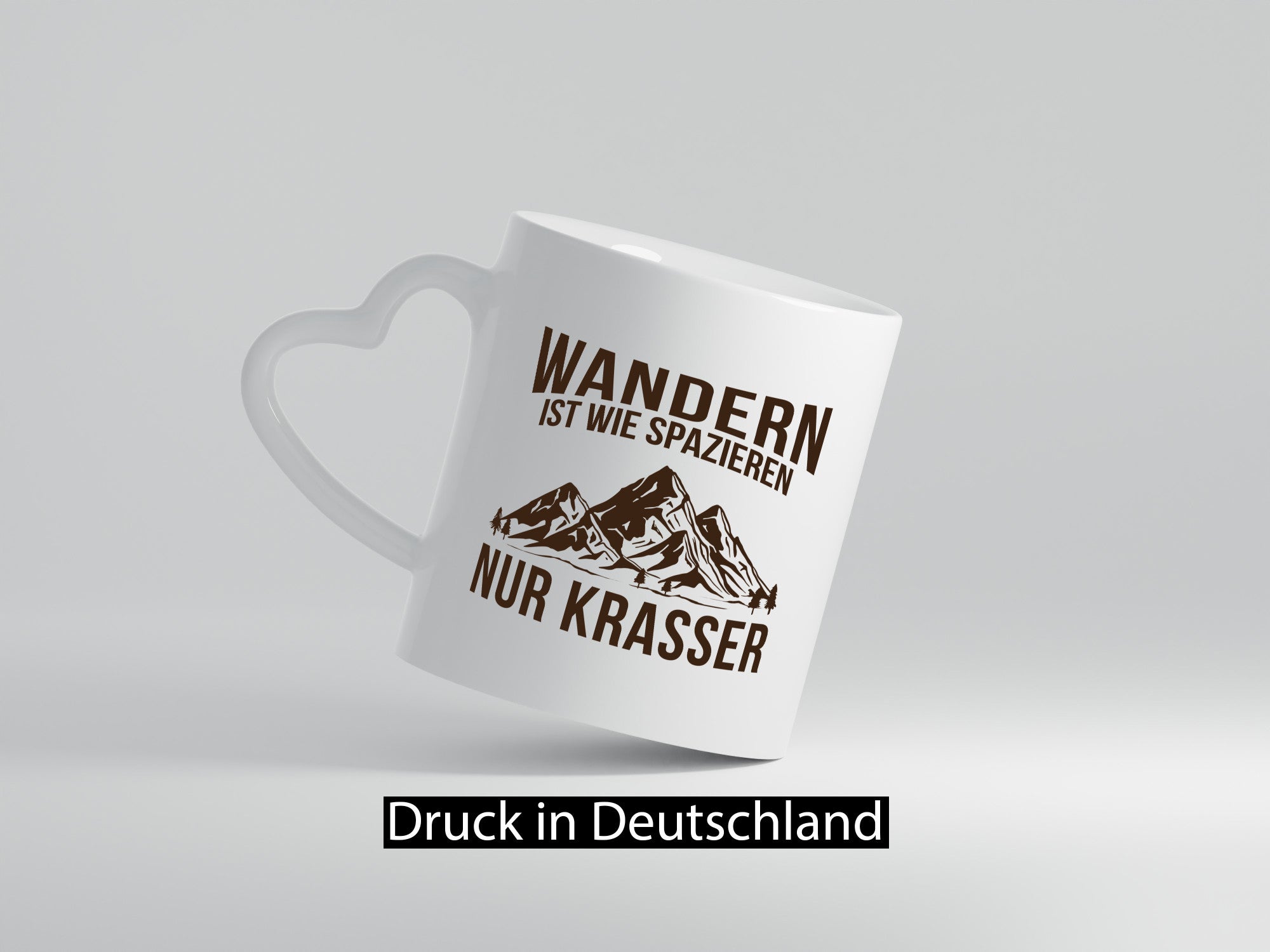 Wandern wie spazieren, nur krasser | Gebirge Bäume Geschenk Humor Geschenkidee