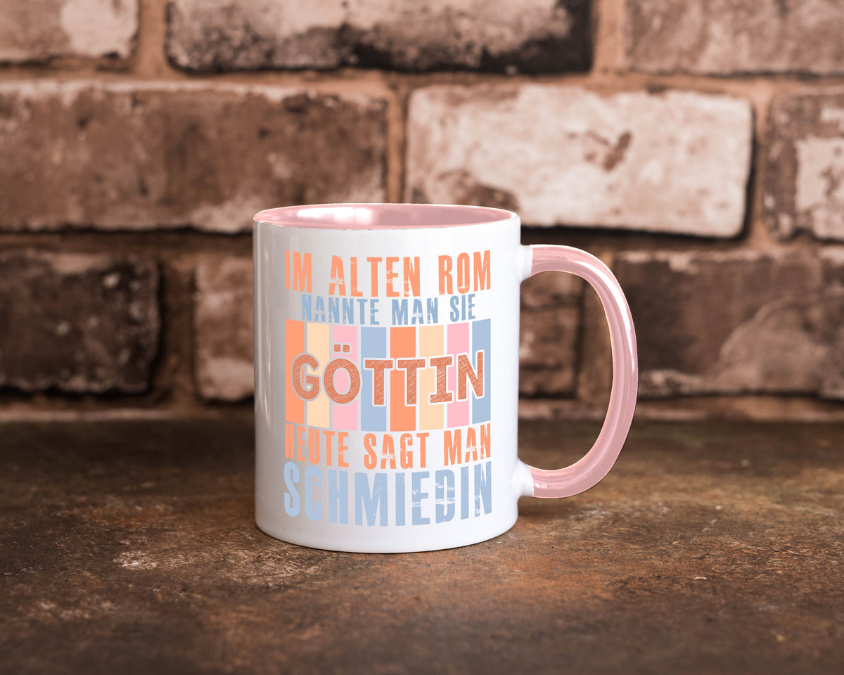 Heute sagt man: Schmiedin | Schmied Beruf Schmiederei lustiger Spruch Geschenk Tasse