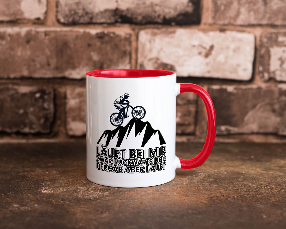 Läuft bei mir | Pechvogel Tasse Radfahrer Statement Humor Geschenkidee