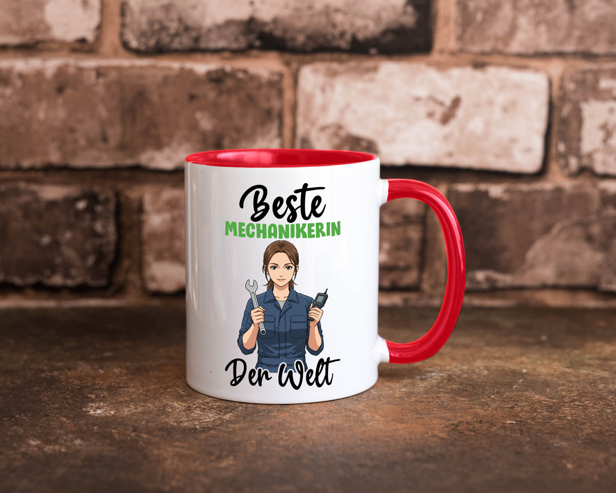 Beste Mechanikerin | KFZ v2 Humor Geschenkidee Tasse