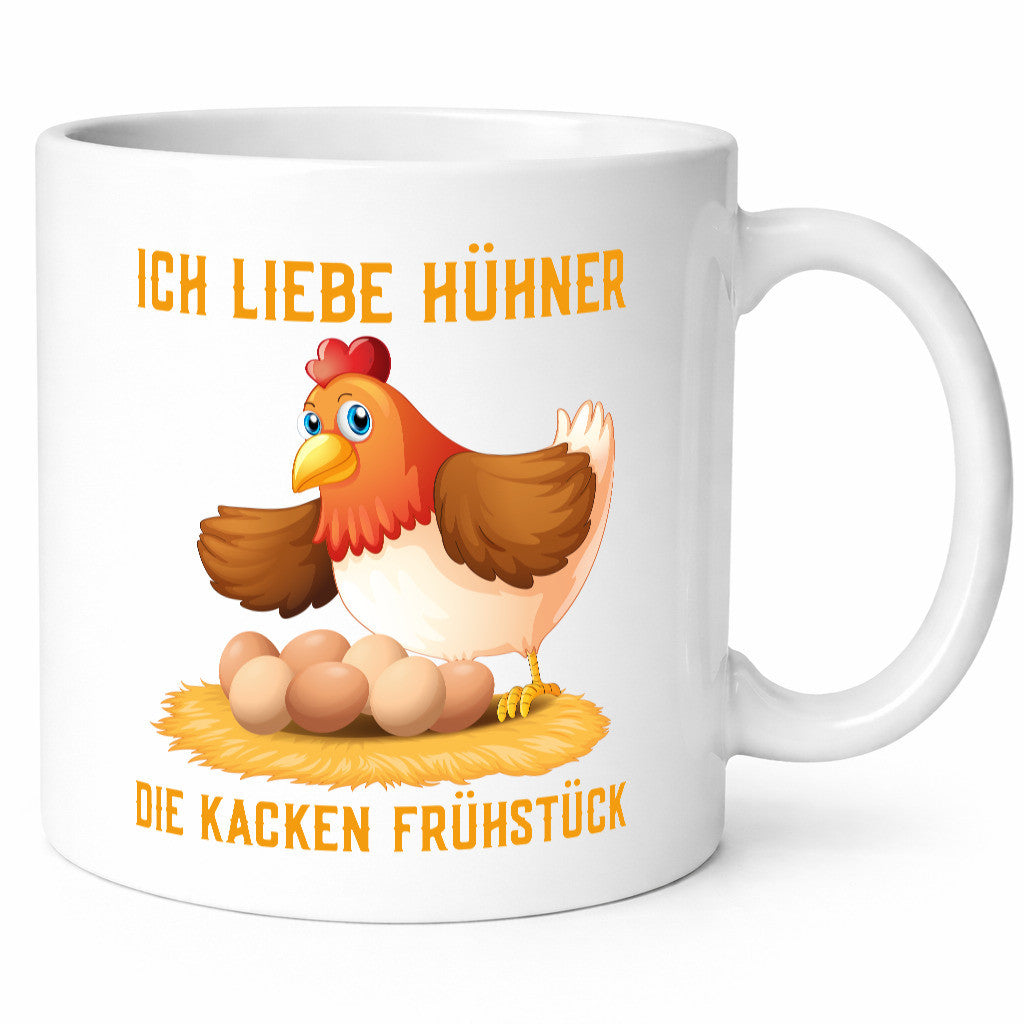 Ich liebe Hühner | Eier Frühstück Huhn Comic Witz Geschenk Humor Geschenkidee