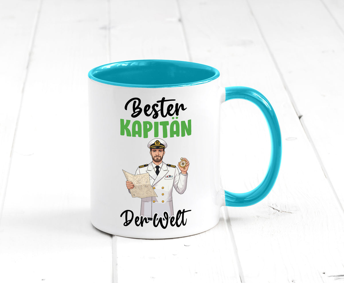 Bester Kapitän | Schiffskapitän Schiff v2 Geschenk Humor Geschenkidee lustiger Tasse
