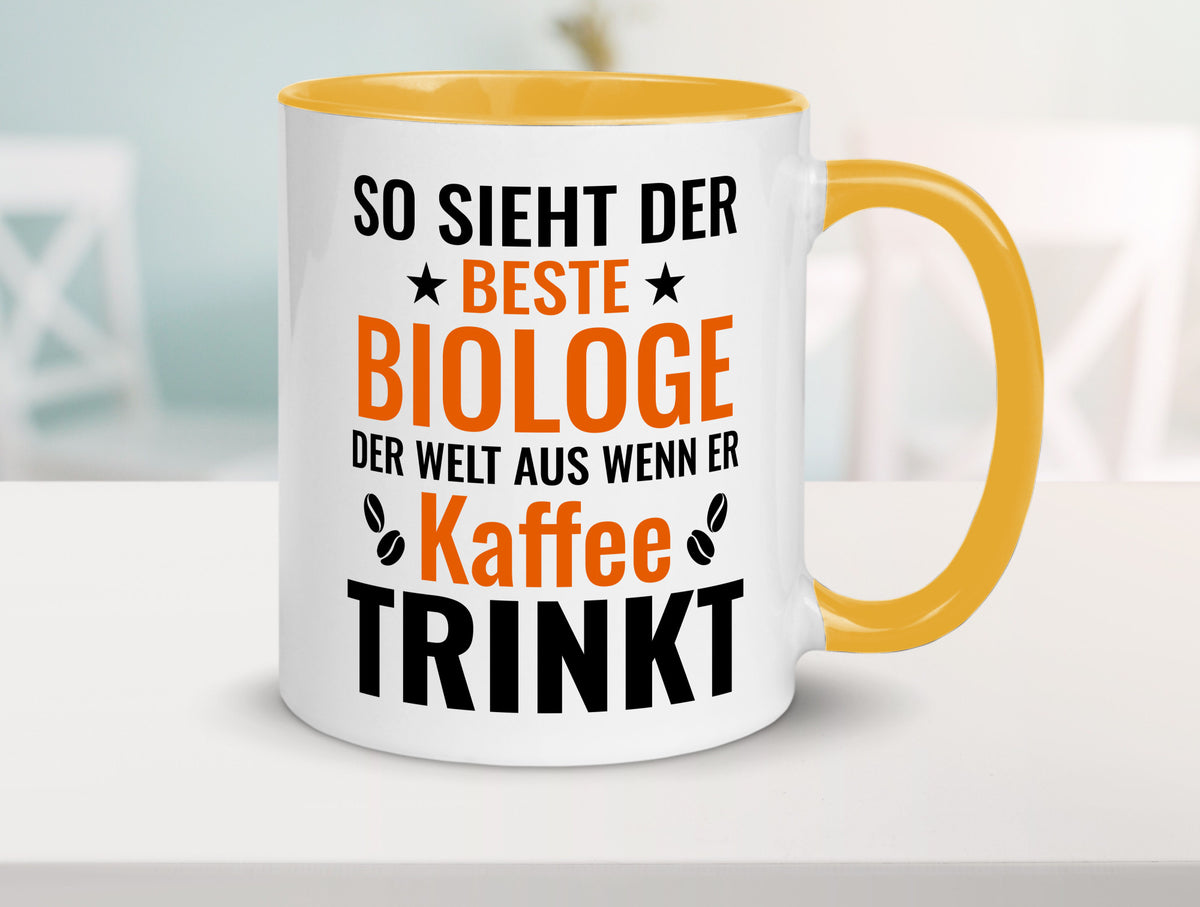 Kaffee trinkt: Biologe | Biologie Naturforscher Geschenk Humor Geschenkidee Tasse