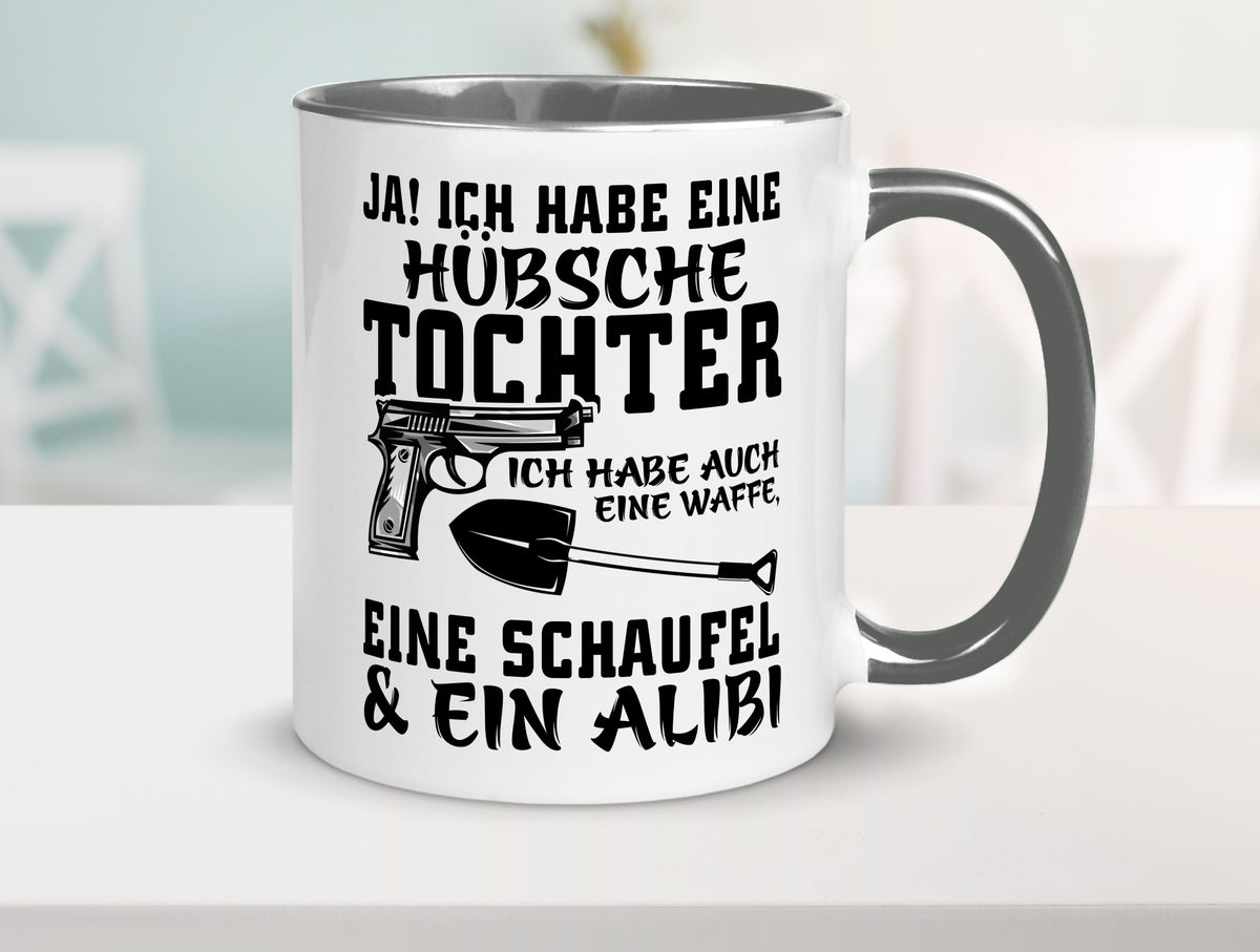 Hübsche Tochter Geschenk Familie Geschenkidee lustiger Spruch Tasse