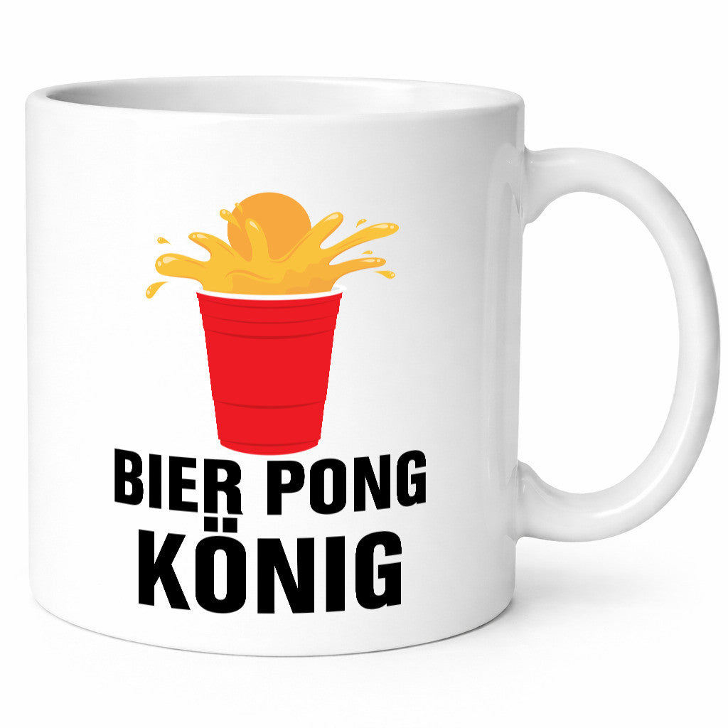 Bier Pong König | Party Bierliebhaber Spiele Geschenkidee Humor Tasse