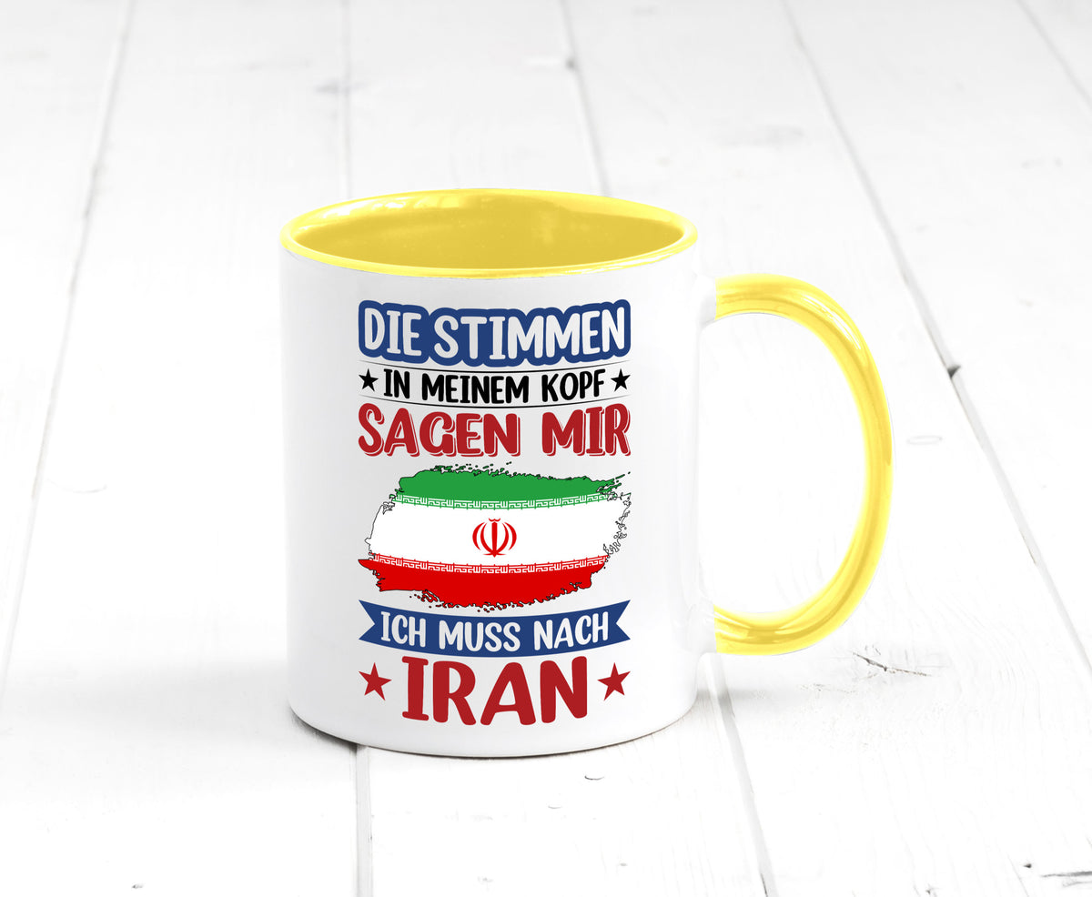 Iran | Urlaub Stimmen in meinem Kopf Traumland Humor Geschenkidee Tasse