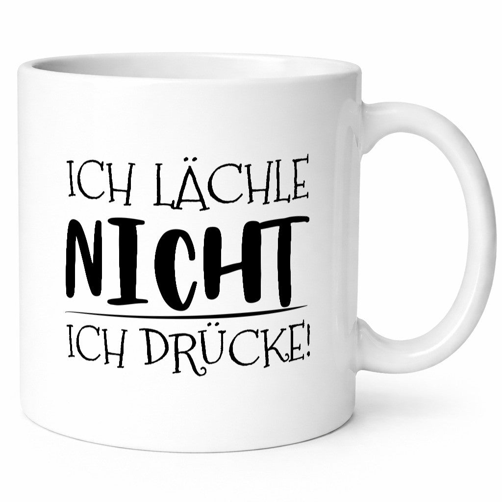 Ich Lächle nicht Drücke Geschenk Humor Geschenkidee lustiger Spruch Tasse