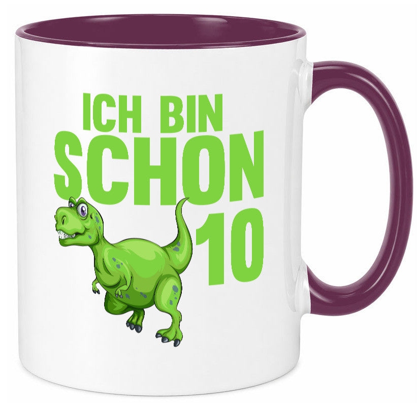 10. Geburtstag | 10 Jahre Dino Dinosaurier Geschenk Geschenkidee lustiger Tasse