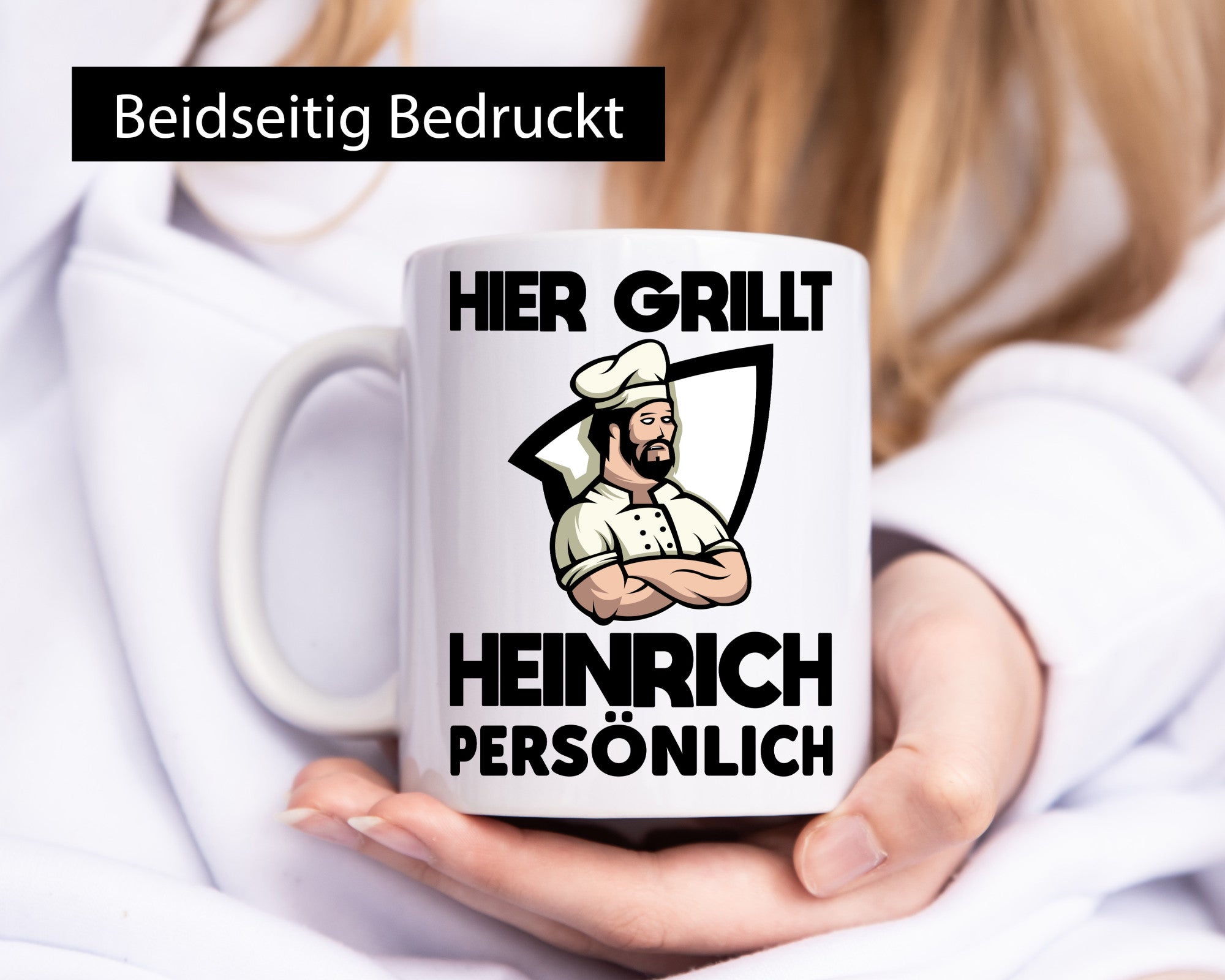 Hier Grillt Heinrich Persönlich | Grillmeister Geschenk Humor Geschenkidee