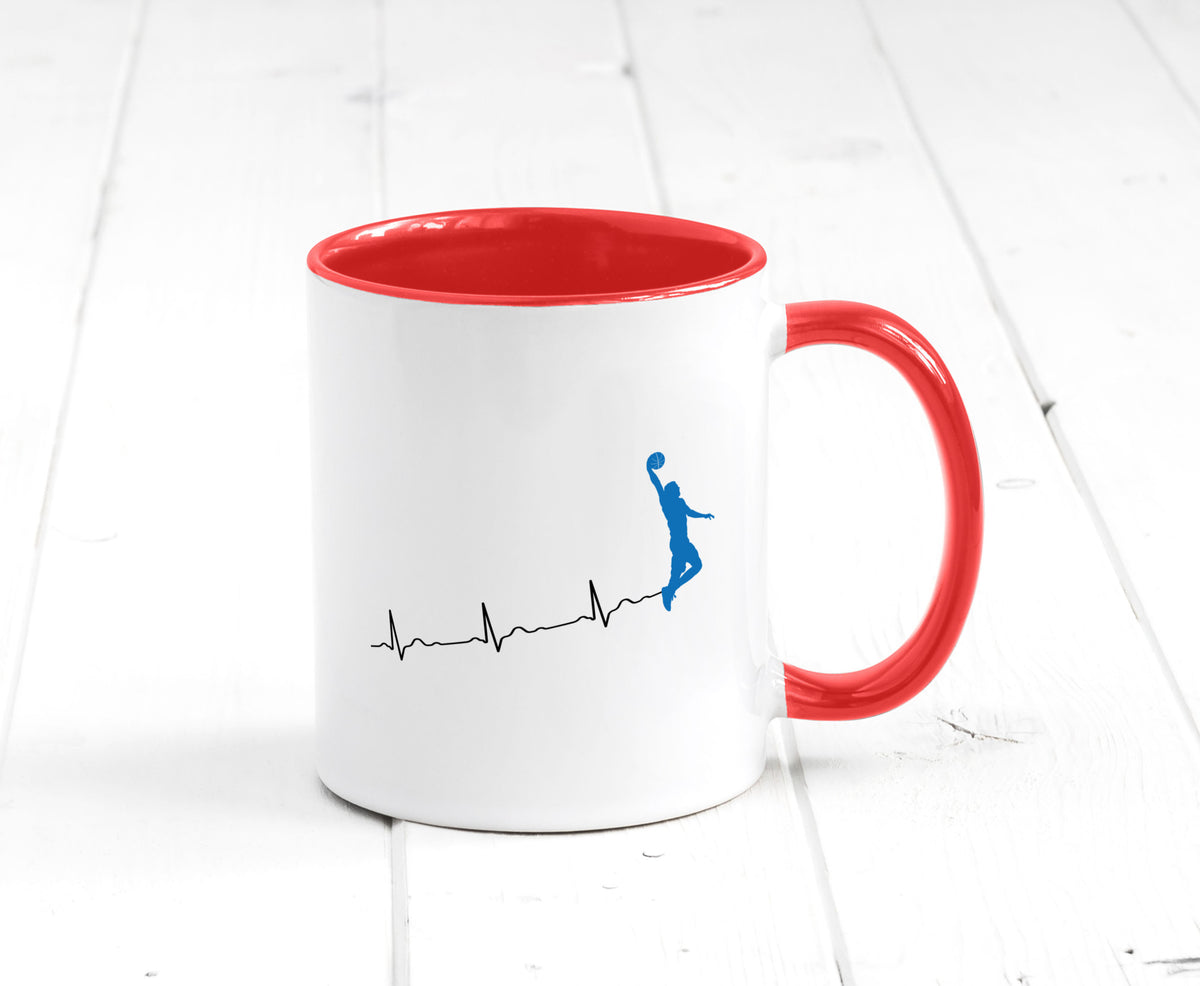 Herzschlag Basketball | Motiv Sport Ballsport Humor Geschenkidee Tasse