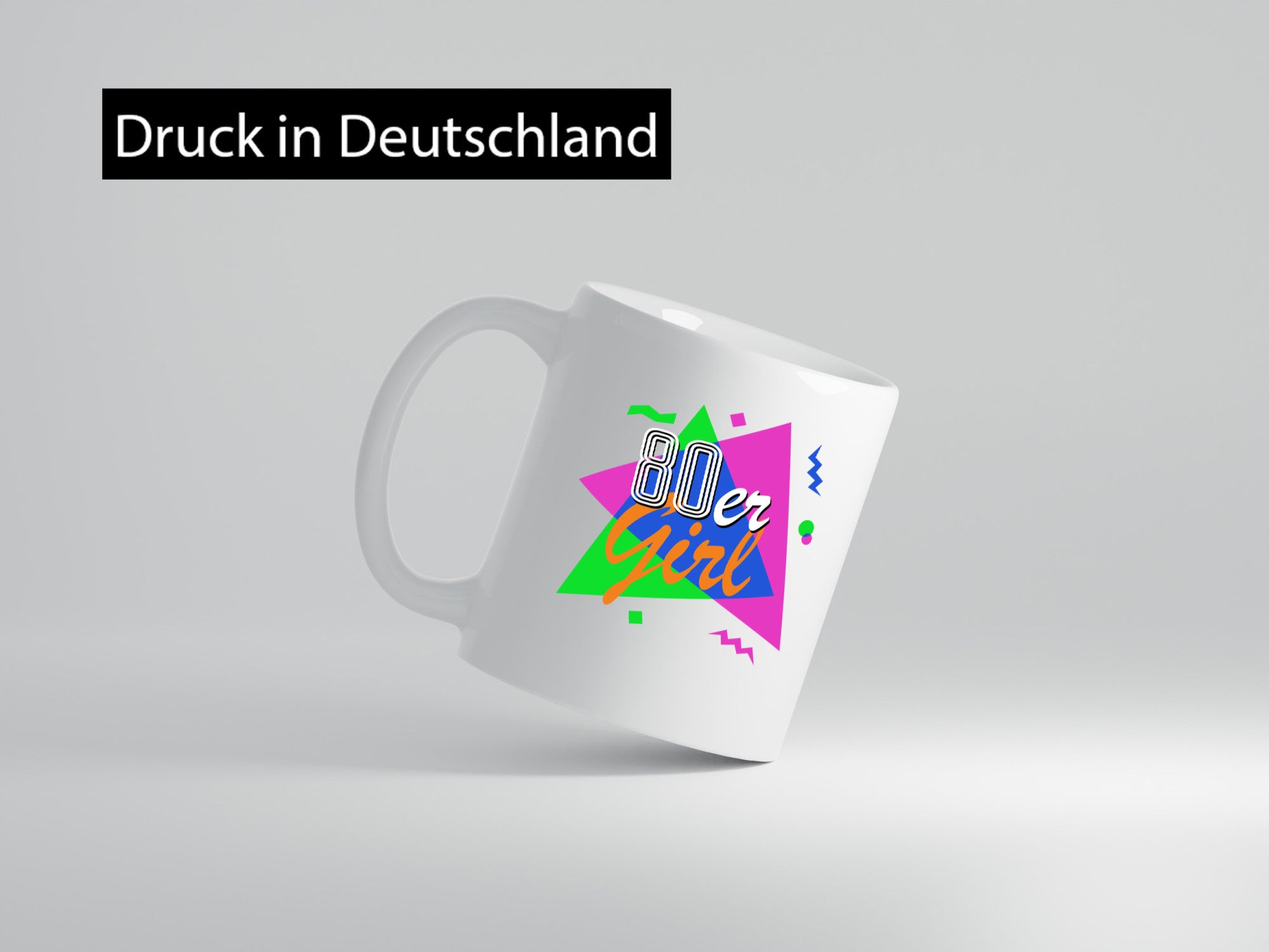 80er Girl - Jahre bunt + verrückt retro Humor Geschenkidee Tasse