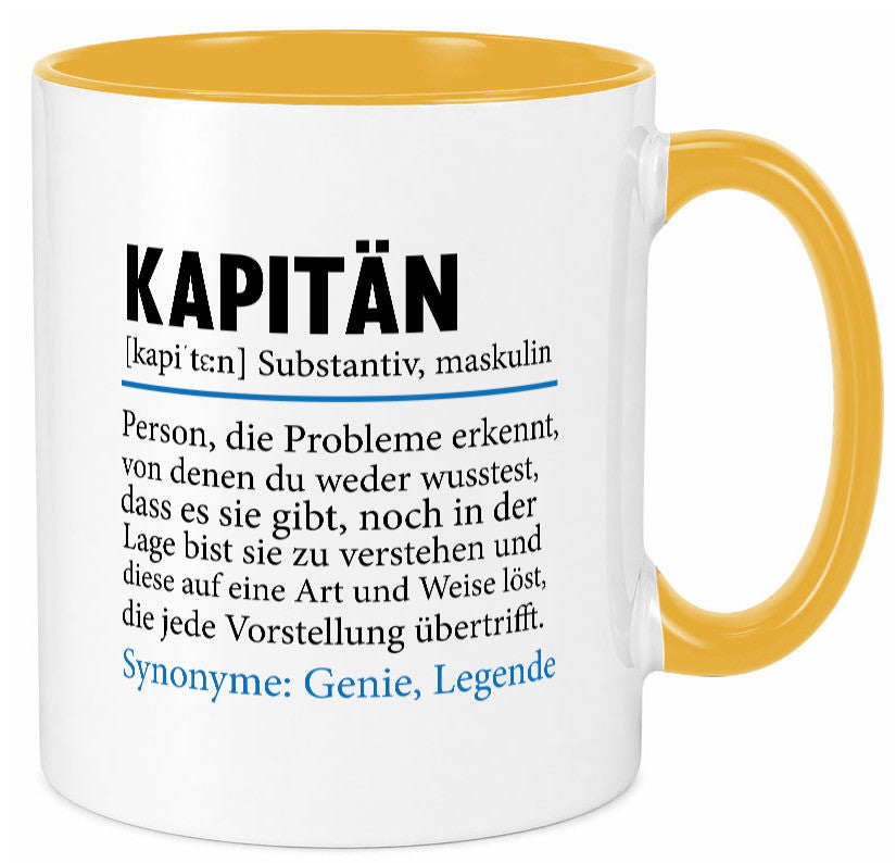 Kapitän | Spruch lustig Schiffskapitän Schiff Geschenk Humor Geschenkidee Tasse