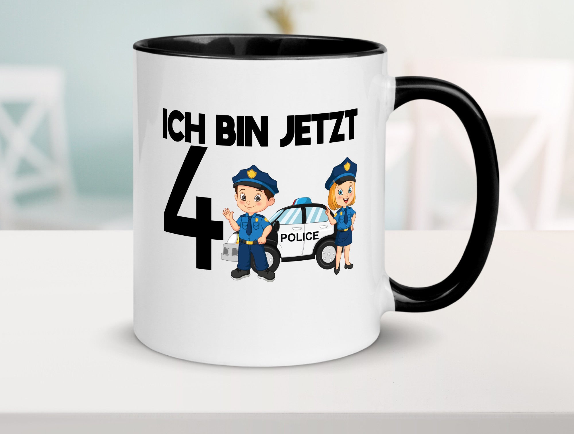 Ich bin jetzt 4 | Polizei 4. Geburtstag Jähriger Geschenk Geschenkidee lustiger