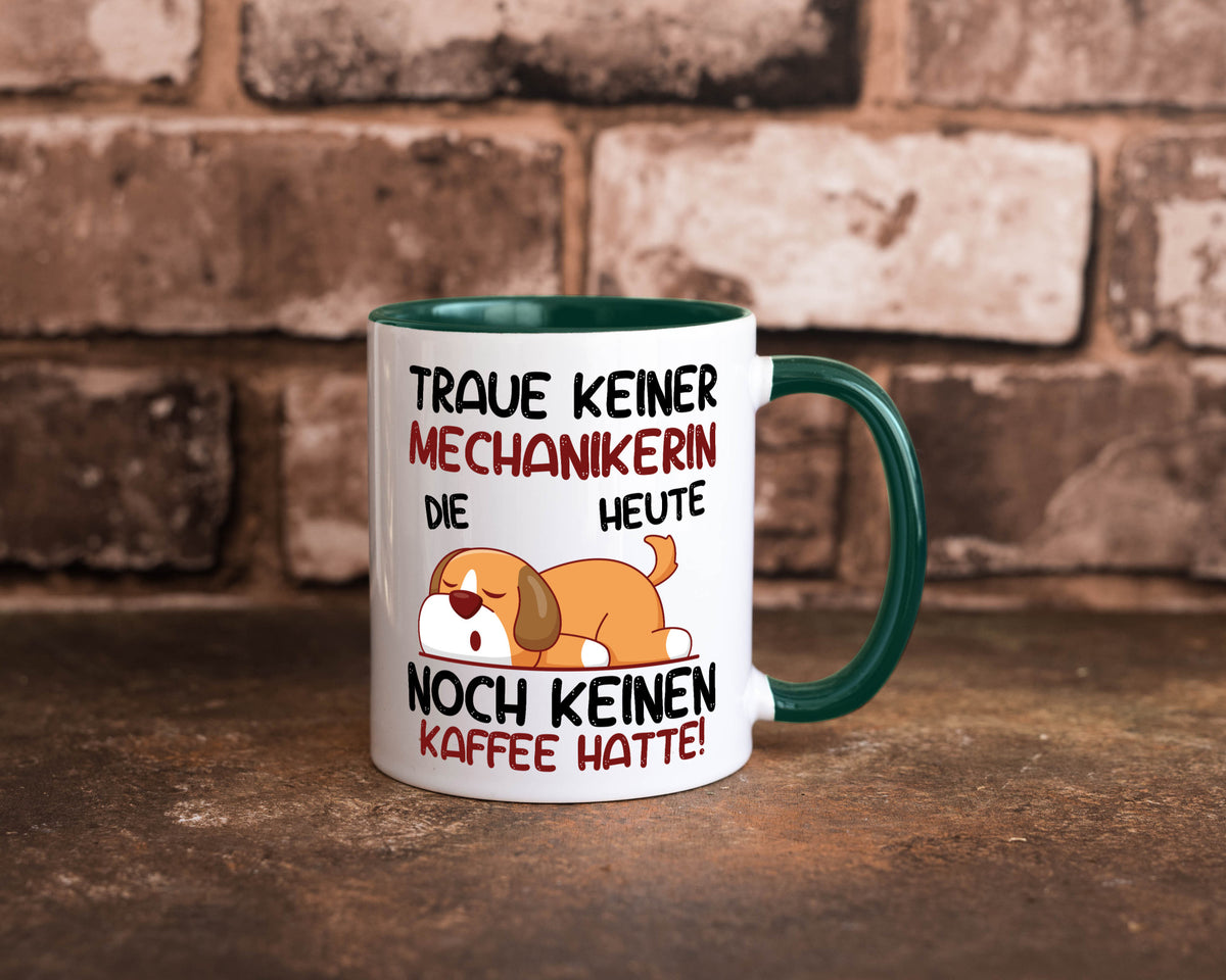 Traue keiner Mechanikerin | KFZ Humor Geschenkidee Tasse