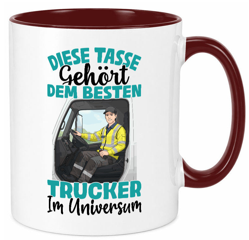 Im Universum: Trucker | LKW Fahrer Beruf Humor Arbeit Kollegen Büro Tasse