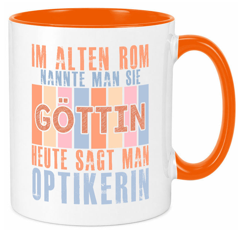 Heute sagt man: Optikerin | Augenoptik lustig Humor Geschenkidee Geschenk Tasse