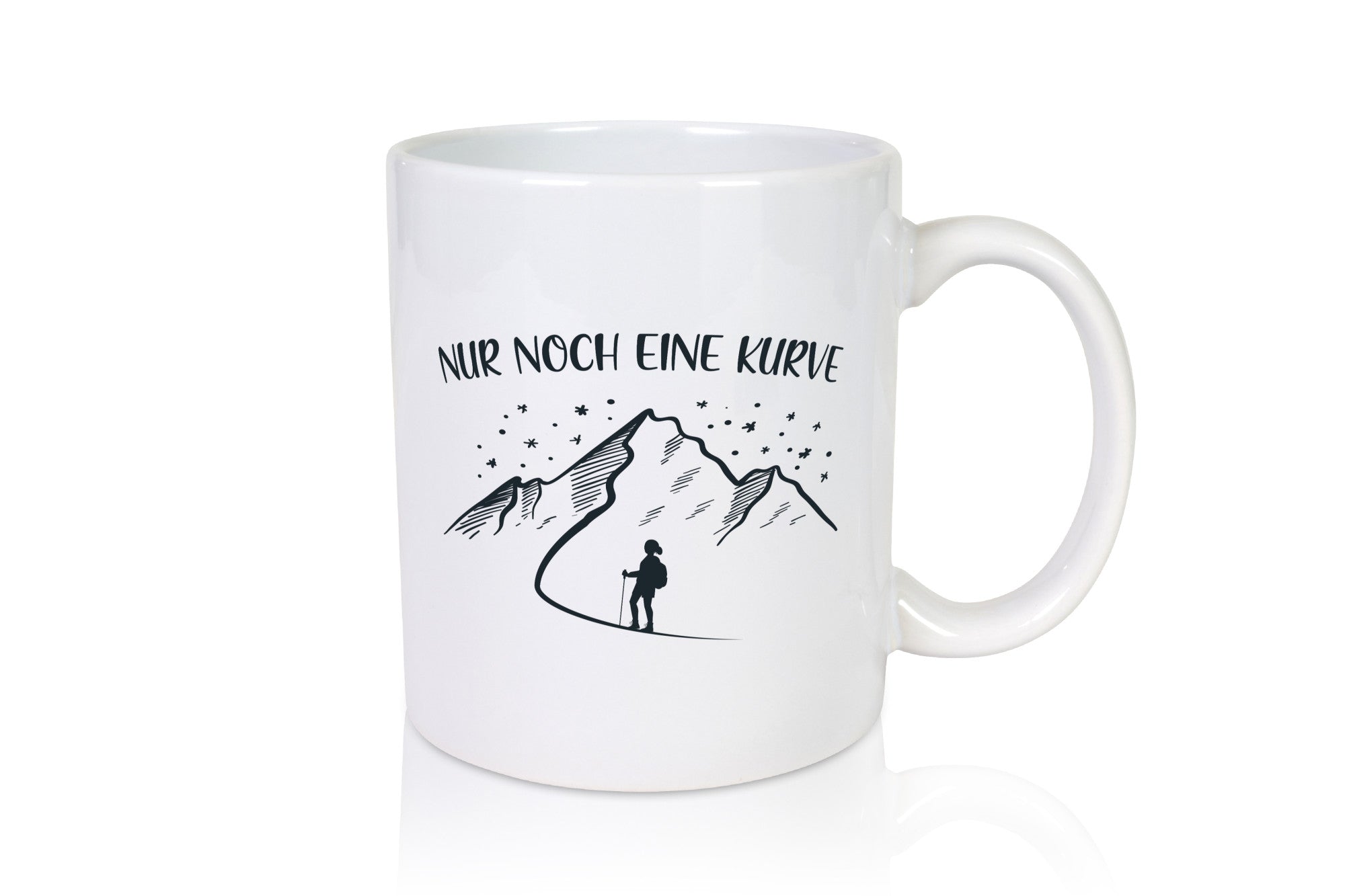 Nur noch eine Kurve | Berge Wanderin Sterne lustig Humor Geschenkidee Geschenk