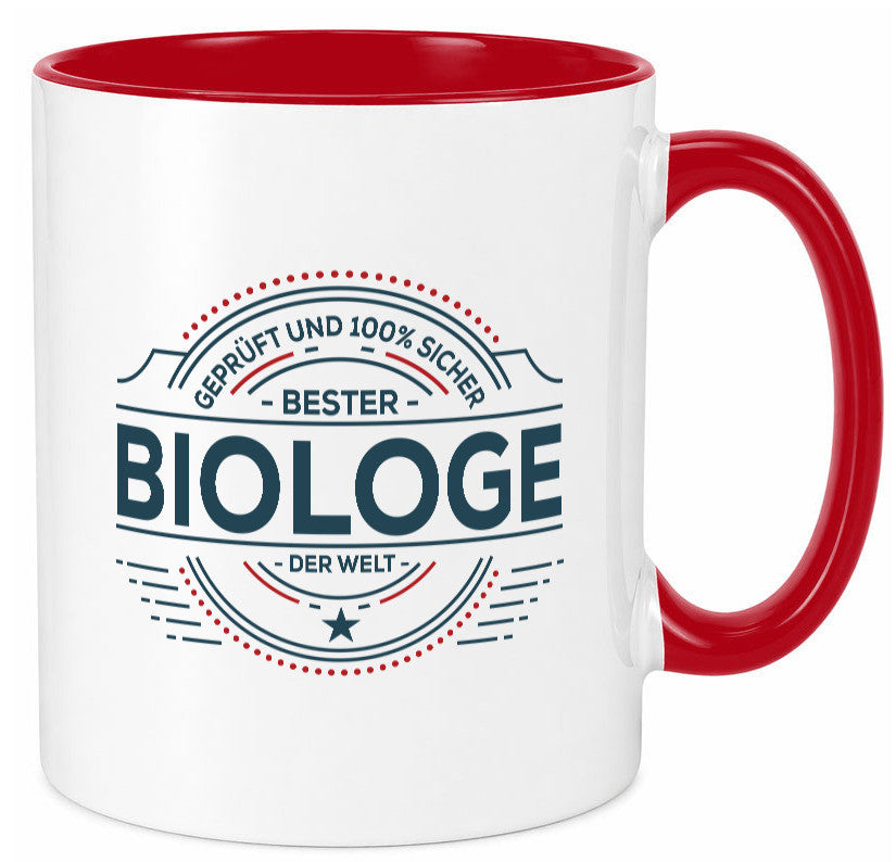 Geprüft und sicher: Biologe | Biologie Naturforscher Geschenk Humor Tasse