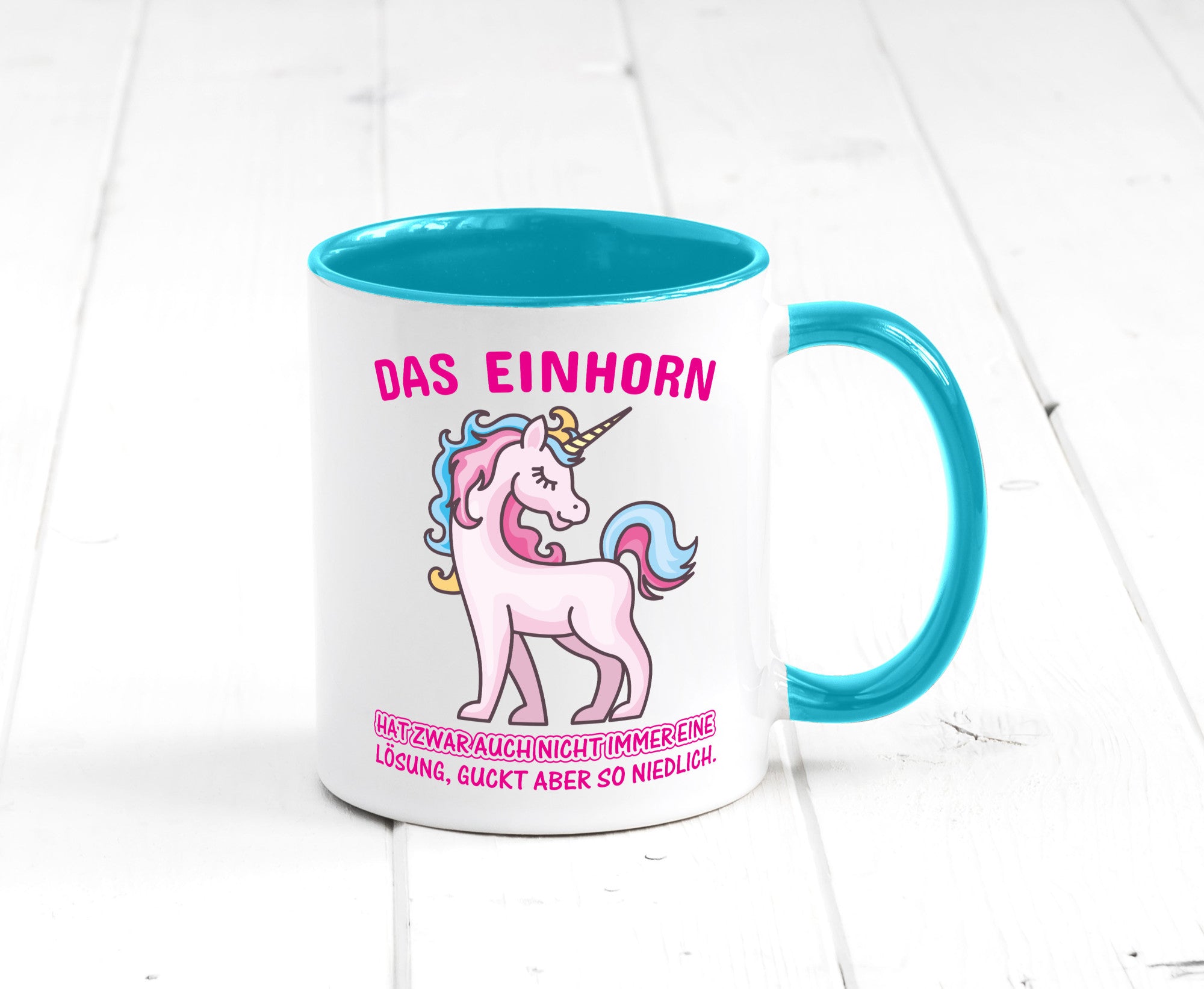 Niedliches Einhorn | lustige Tasse Frauen Mädchen lustiger Spruch Geschenk