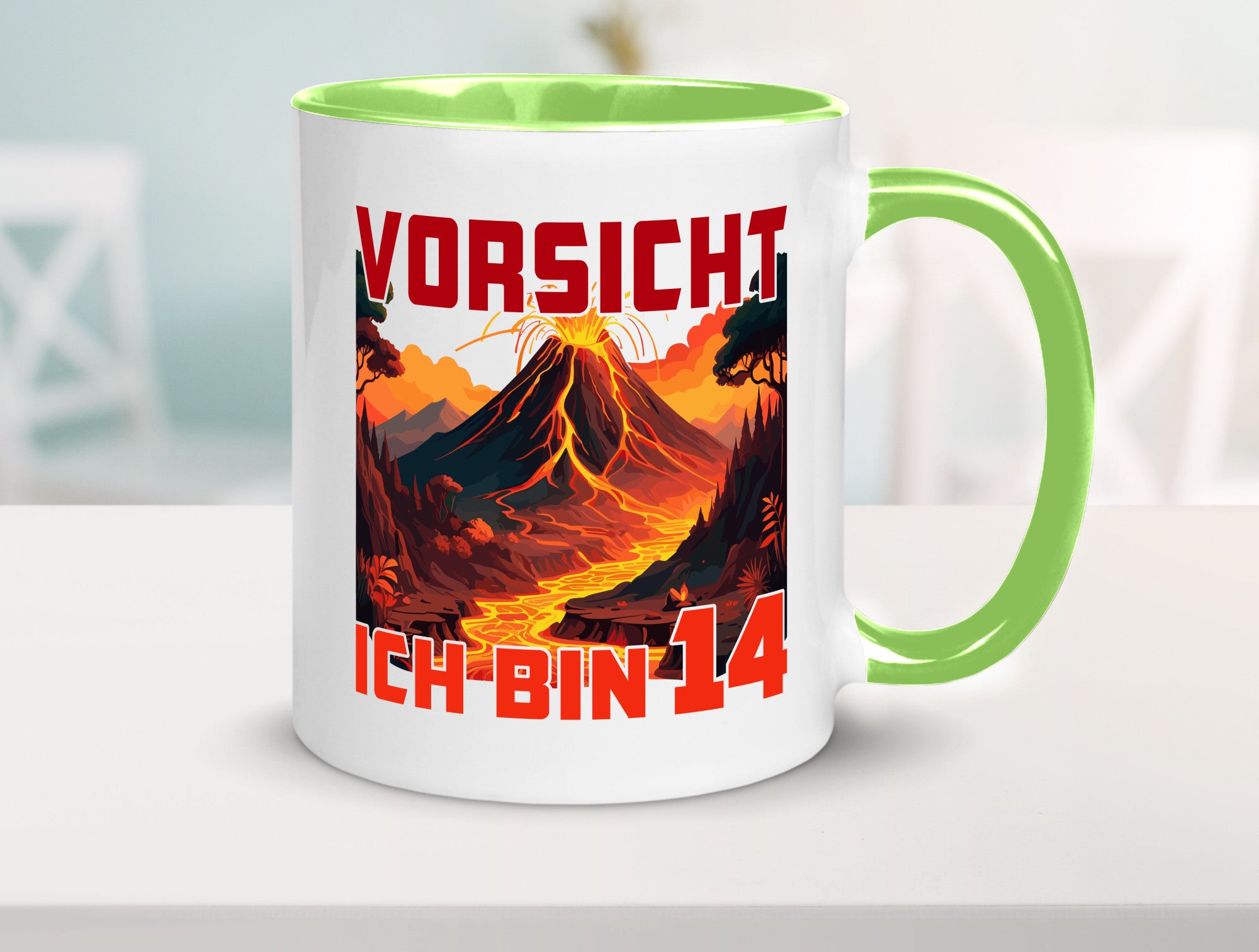 14. Geburtstag | 14 Jahre Vulkanausbruch Vulkan Geschenkidee Humor Tasse