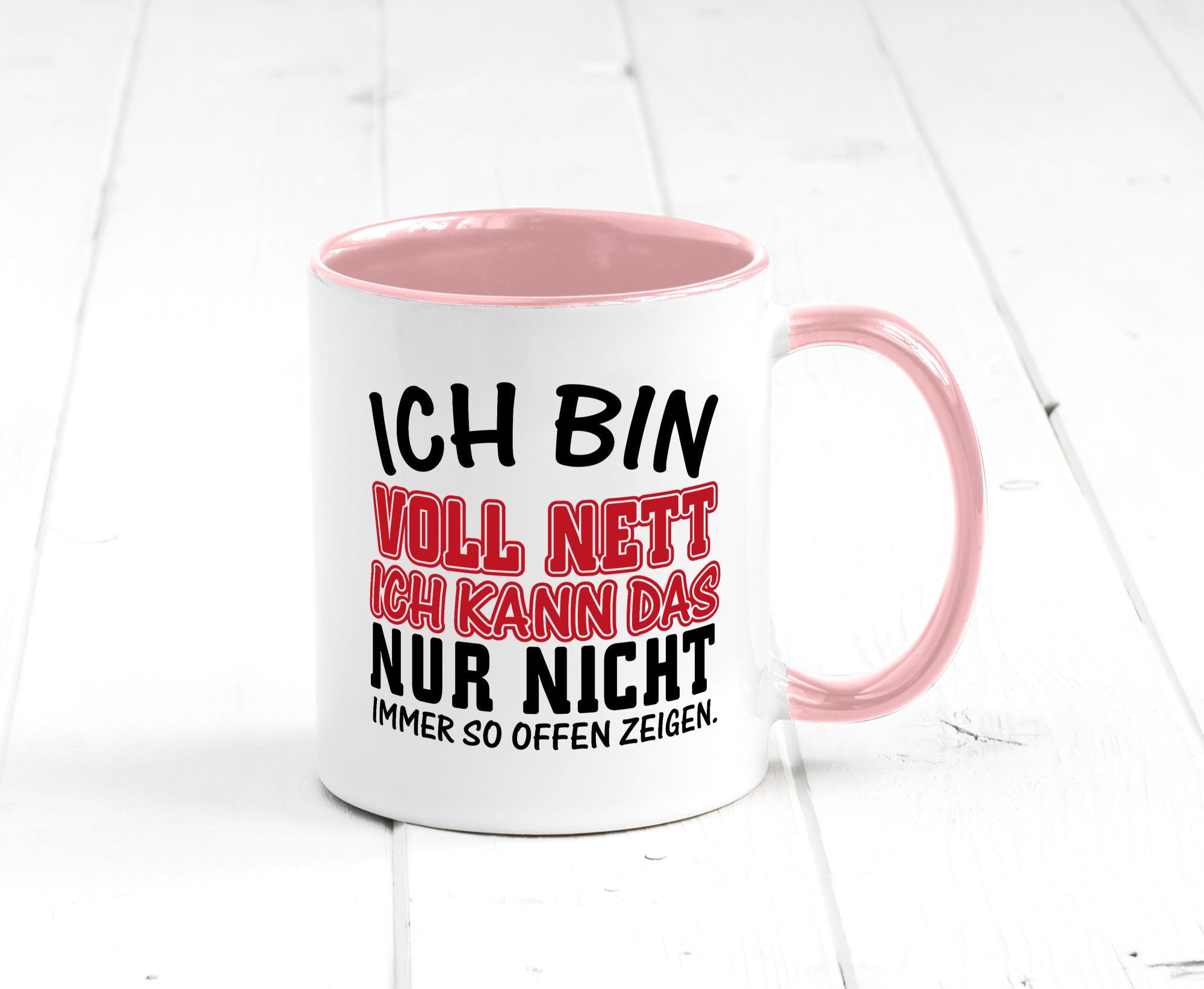 Ich bin voll nett Geschenkidee Humor Tasse
