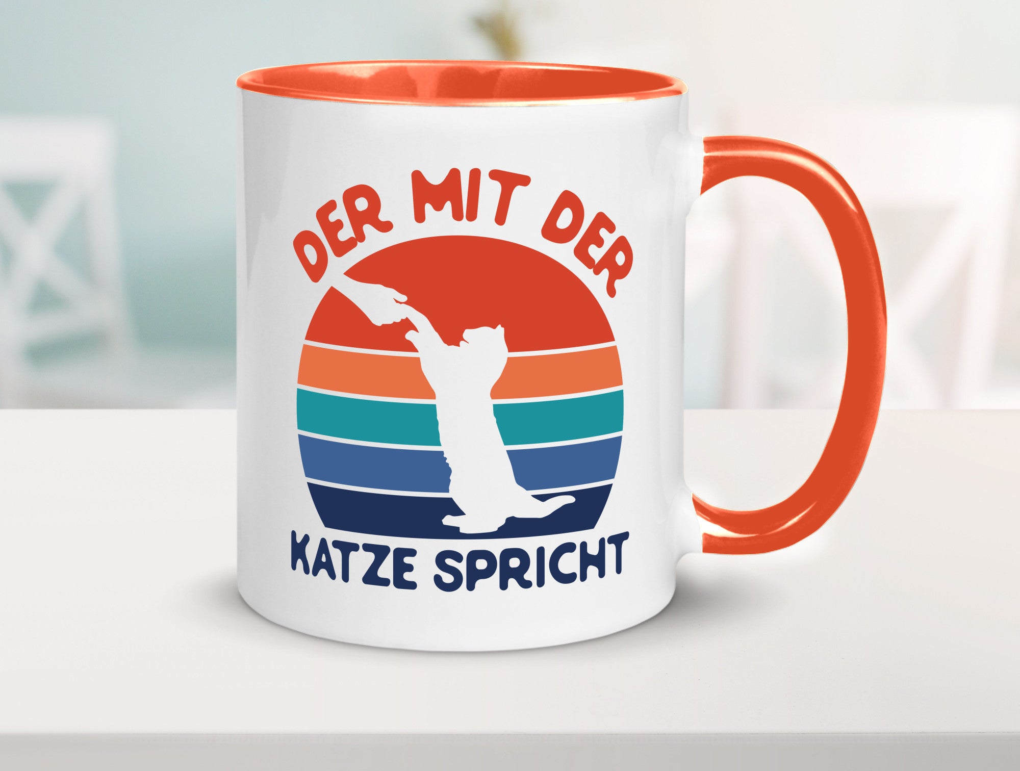 Der mit Katze Spricht | Katzenliebhaber Humor Tierliebhaber Geschenkidee Tasse