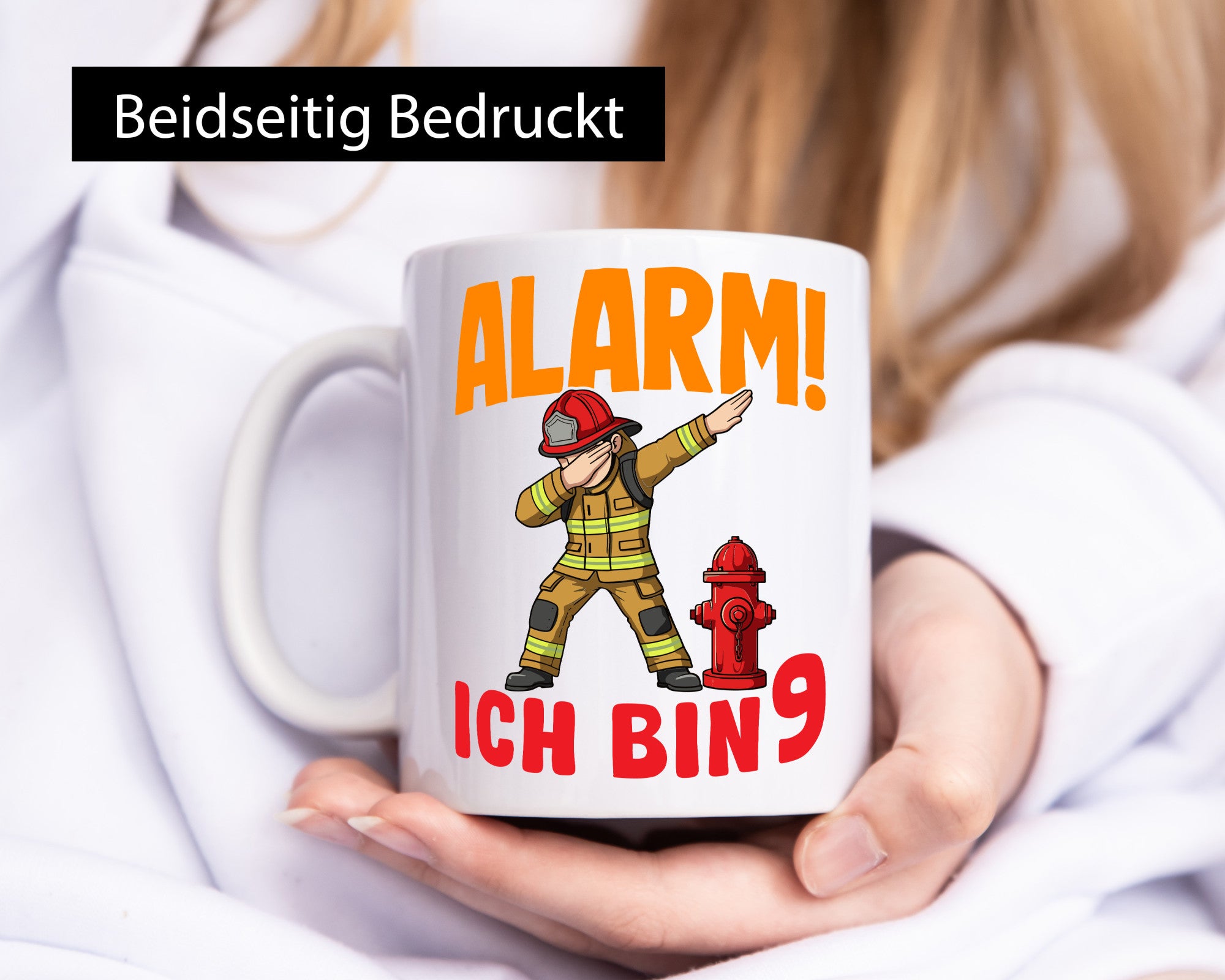 9. Geburtstag | 9 Jahre Feuerwehr Junge lustig Geschenkidee Geschenk Tasse