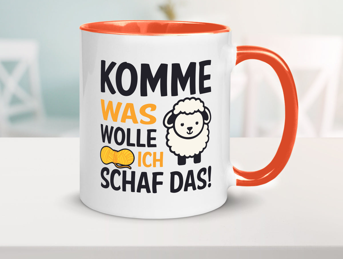 Komme was wolle, ich schaf das | Wolle Humor Geschenkidee Tasse