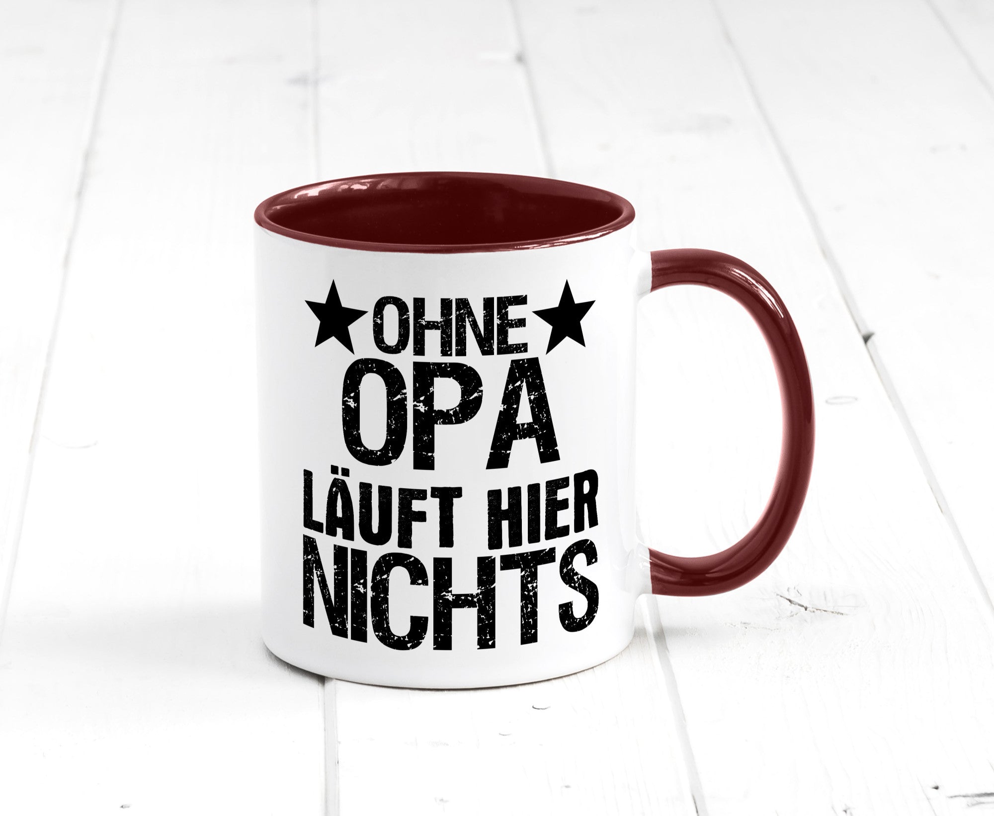 Ohne Opa läuft hier nichts | Sterne Geschenkidee Familie Humor Tasse