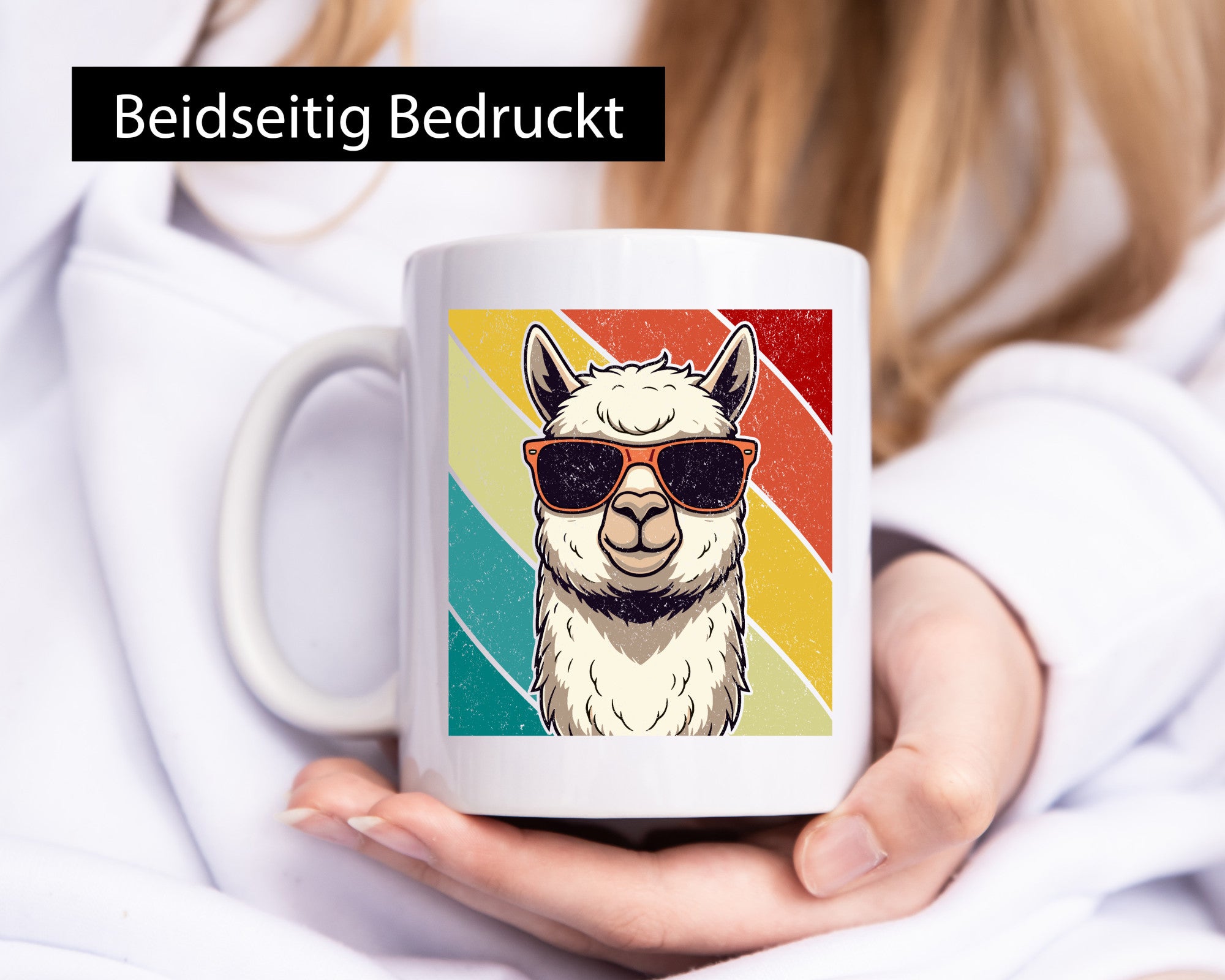 Lama | Retro Alpaka mit Sonnenbrille Geschenk Humor Geschenkidee lustiger