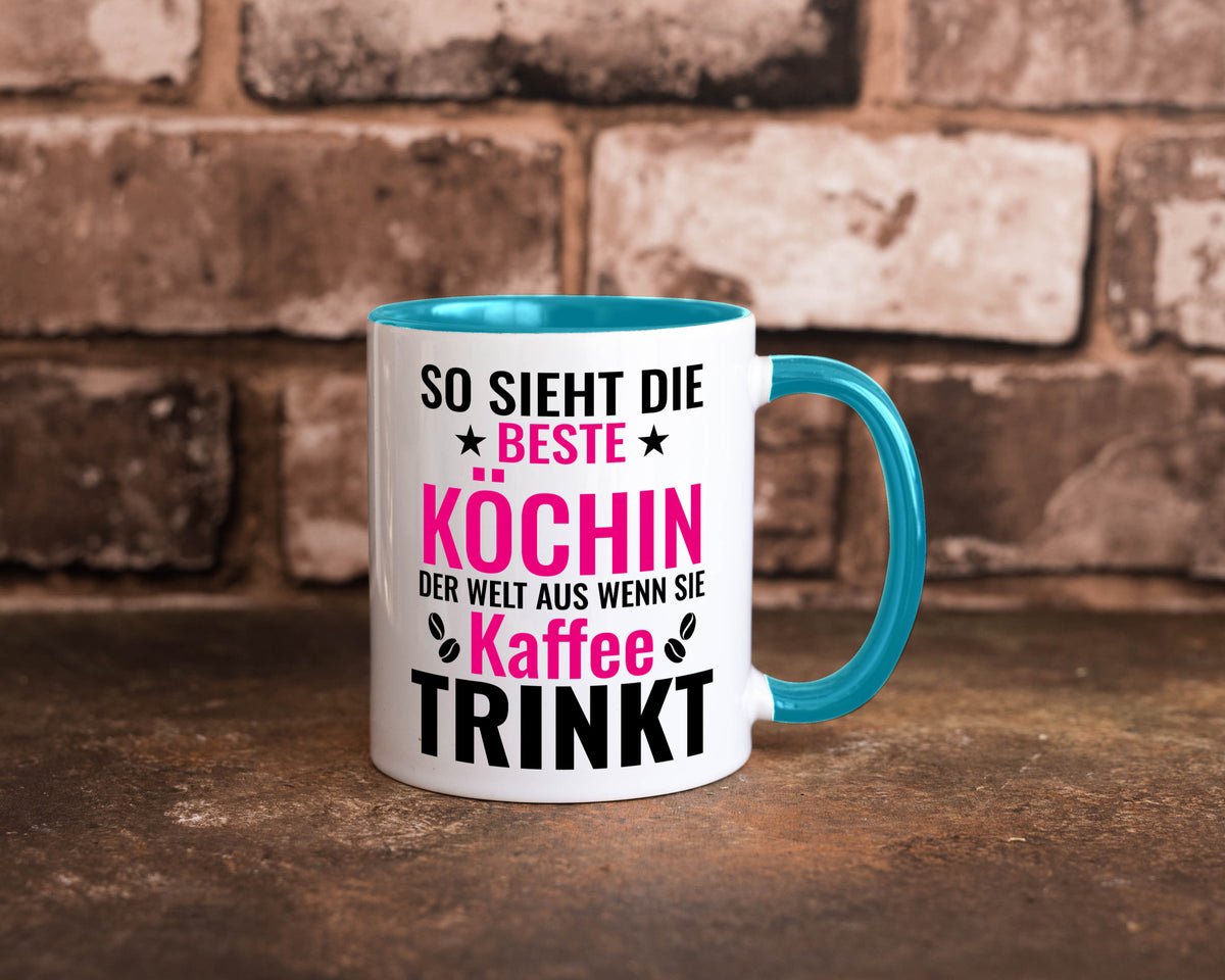 Kaffee trinkt: Köchin | Chefköchin Chefkoch Humor Arbeit Kollegen Büro Tasse