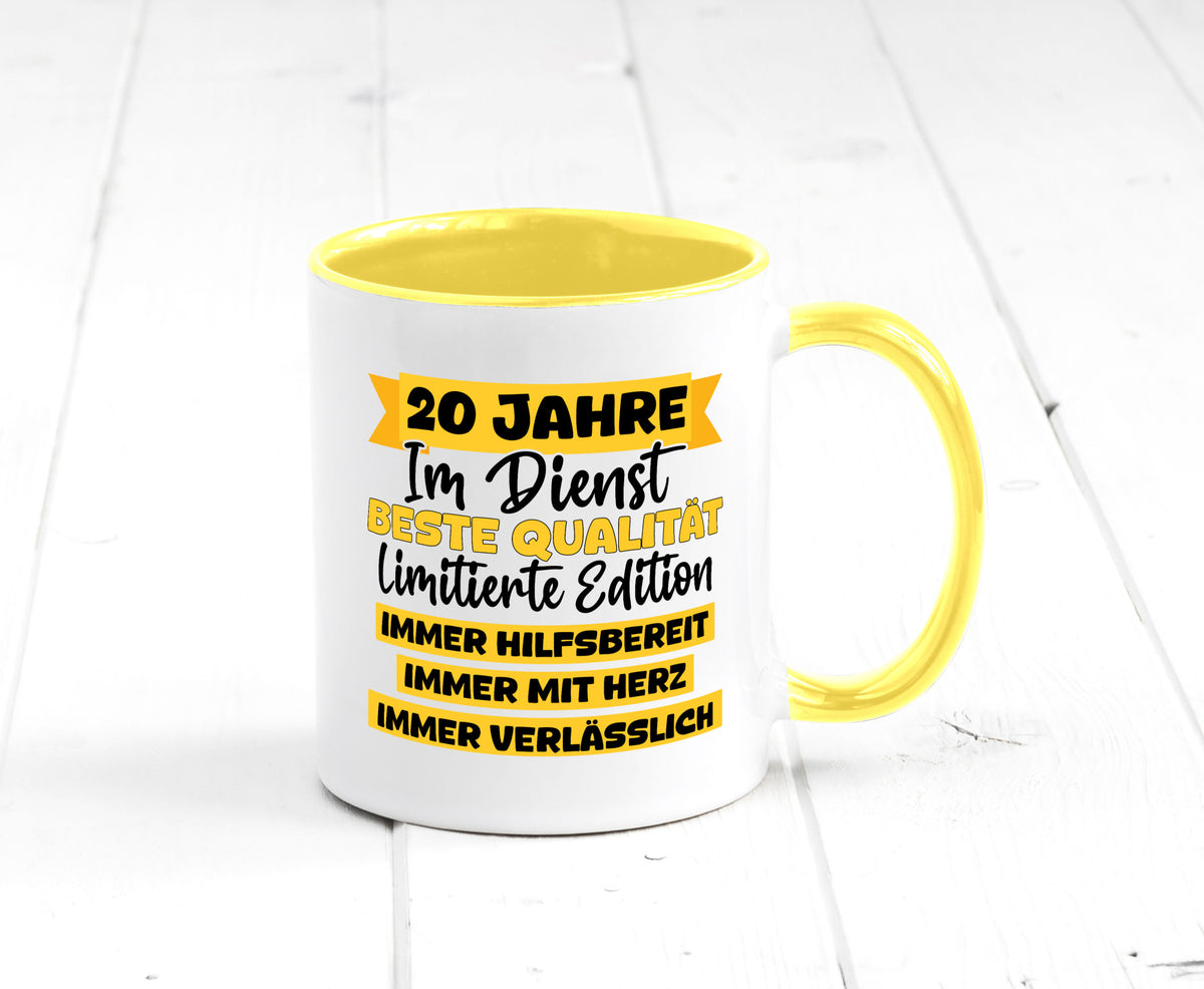 20 Jahre im Dienst | Jubiläum Arbeit v8 Geschenkidee Kollegen Büro Humor Tasse