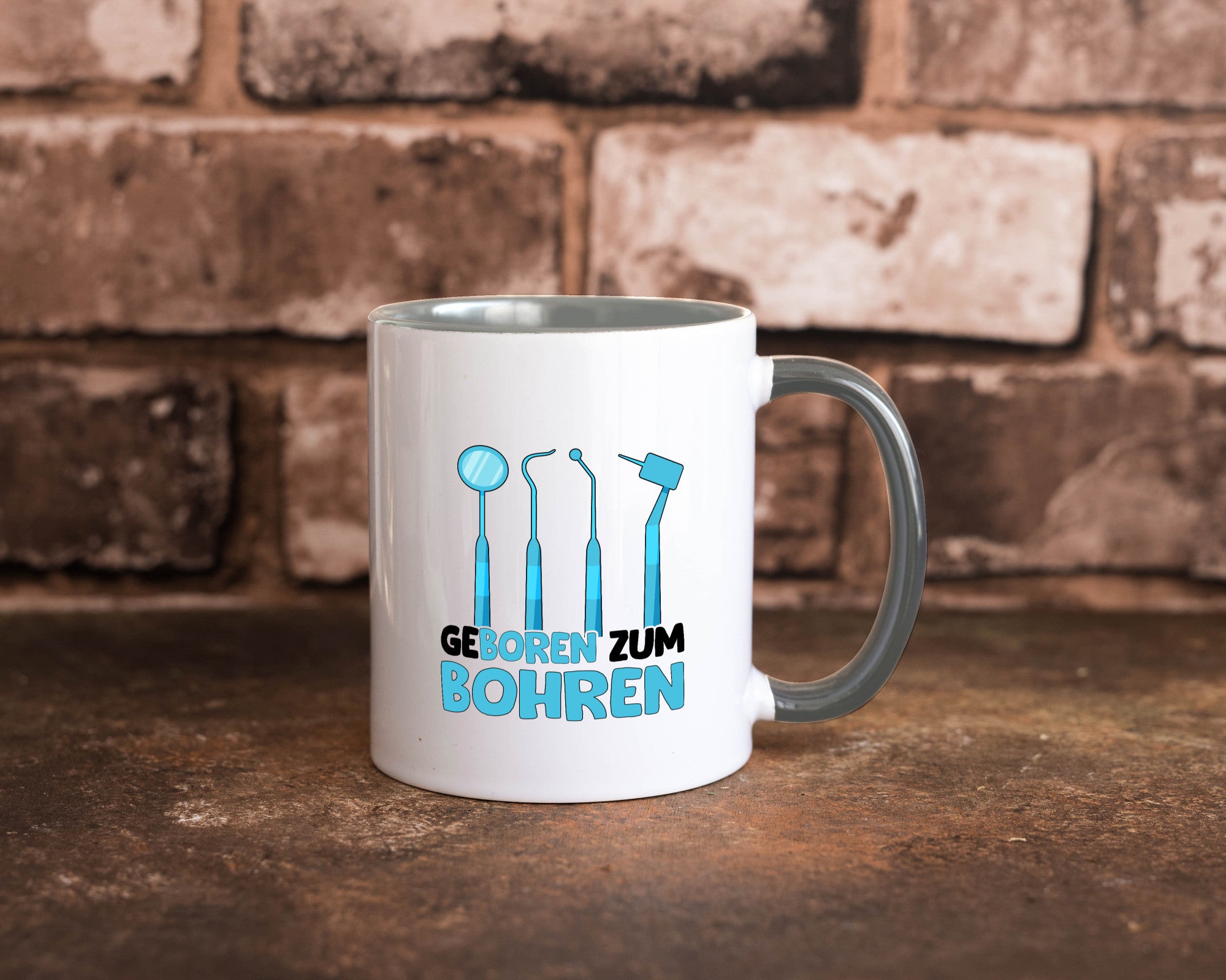 Geboren zum Bohren | Zahnarzthelferin Zahnarzt lustiger Spruch Geschenk Humor
