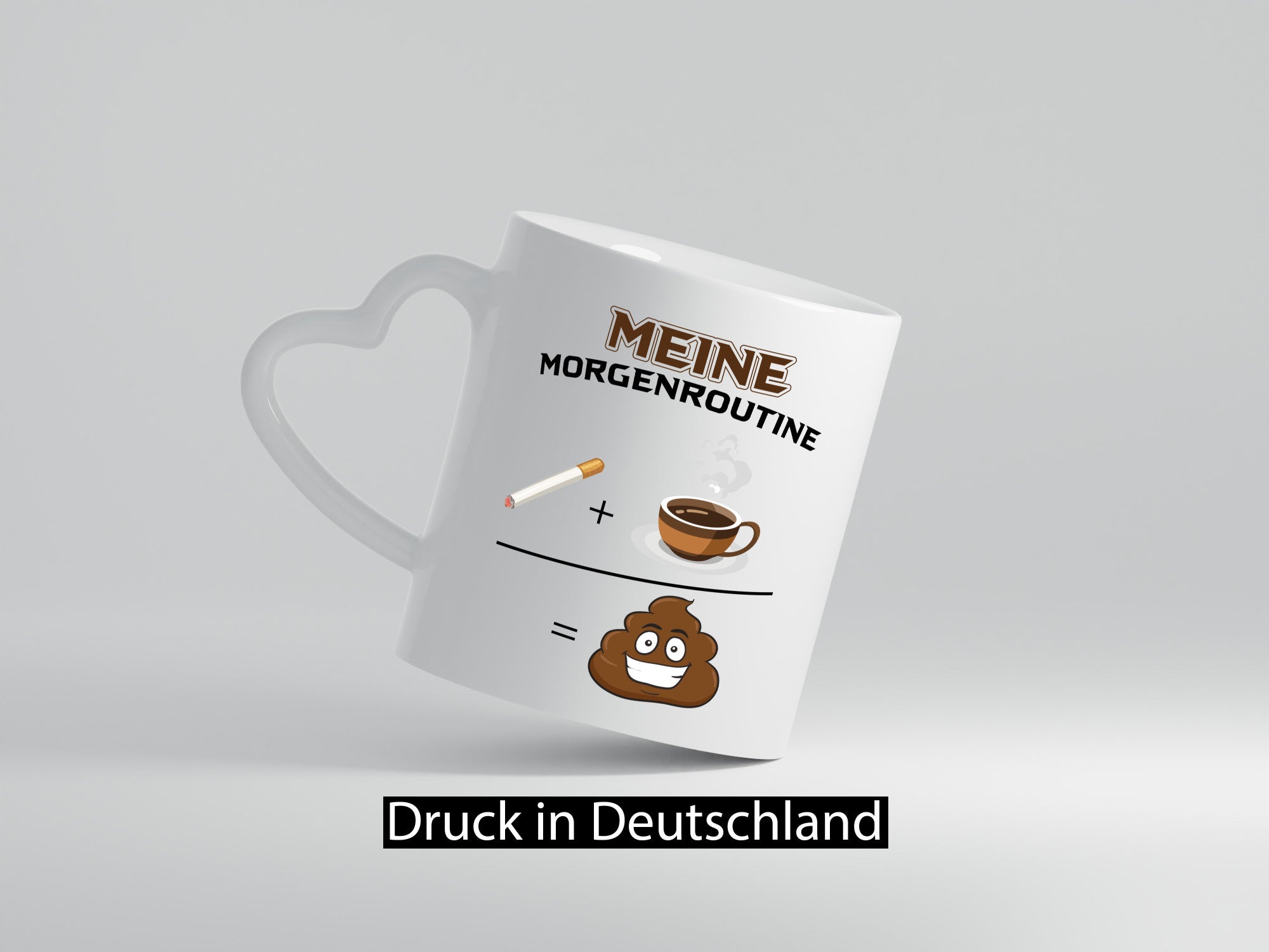 Meine Morgenroutine Geschenkidee Humor Tasse