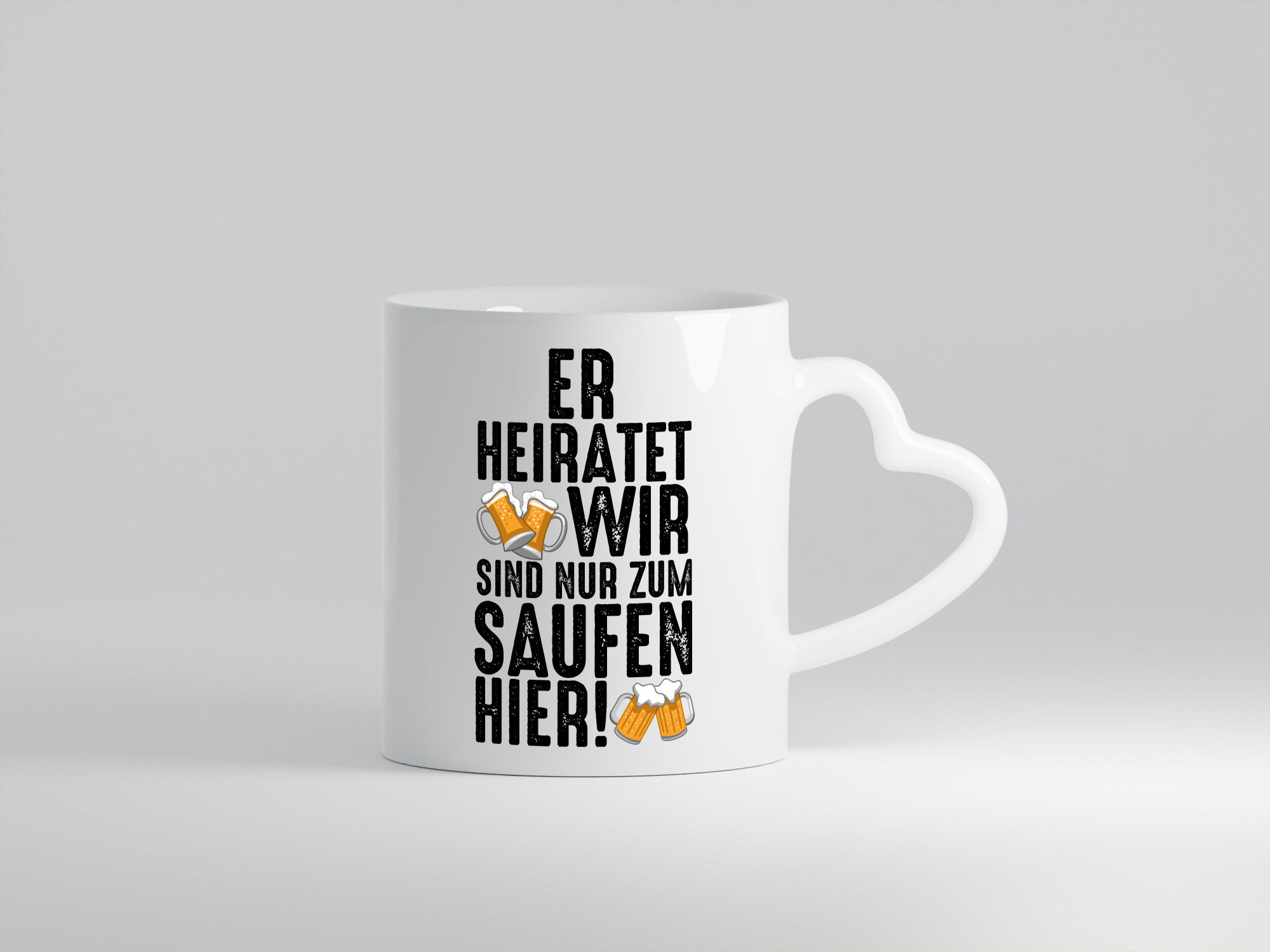 JGA | Er heiratet Junggesellenabschied Polterabend v2 lustiger Spruch Geschenk